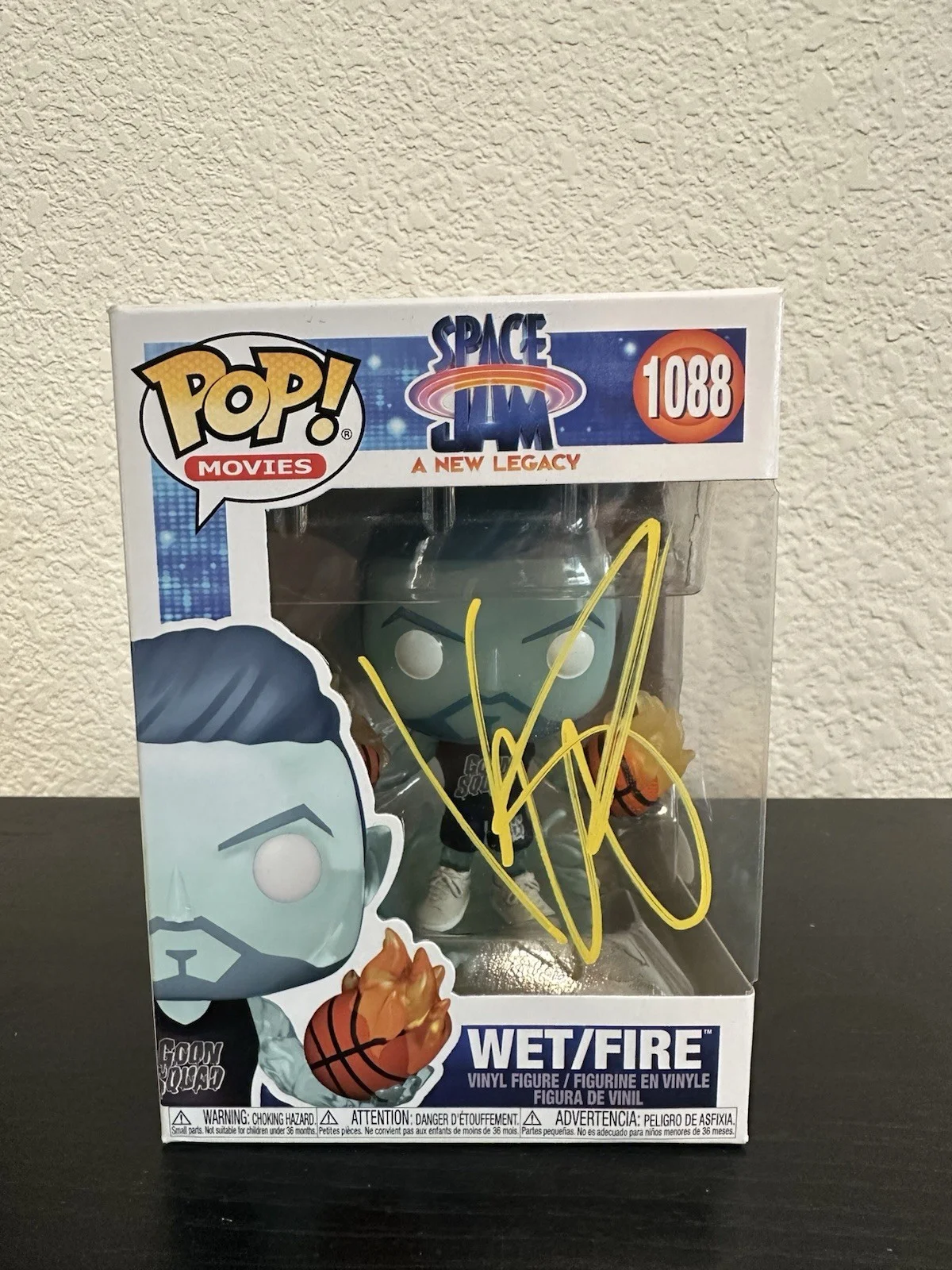 Klay Thompson — RARE: Klay Thompson Signed Autographed Funko POP! Space Jam Wet/Fire With JSA