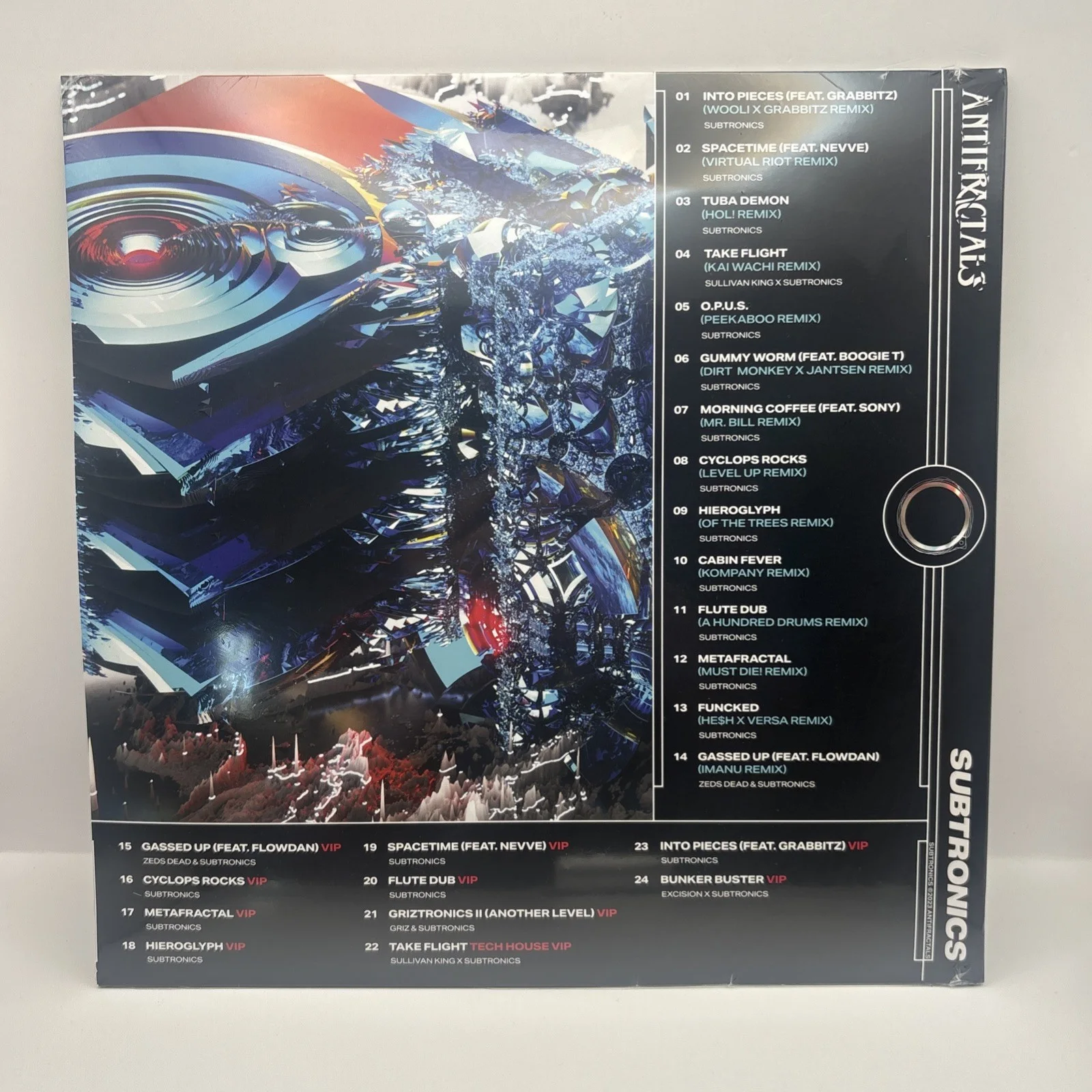 SUBTRONICS SIGNED ANTIFRACTALS RECORD (CLEAR RADIAL SPLATTER VINYL) LTD EDITION, image 3