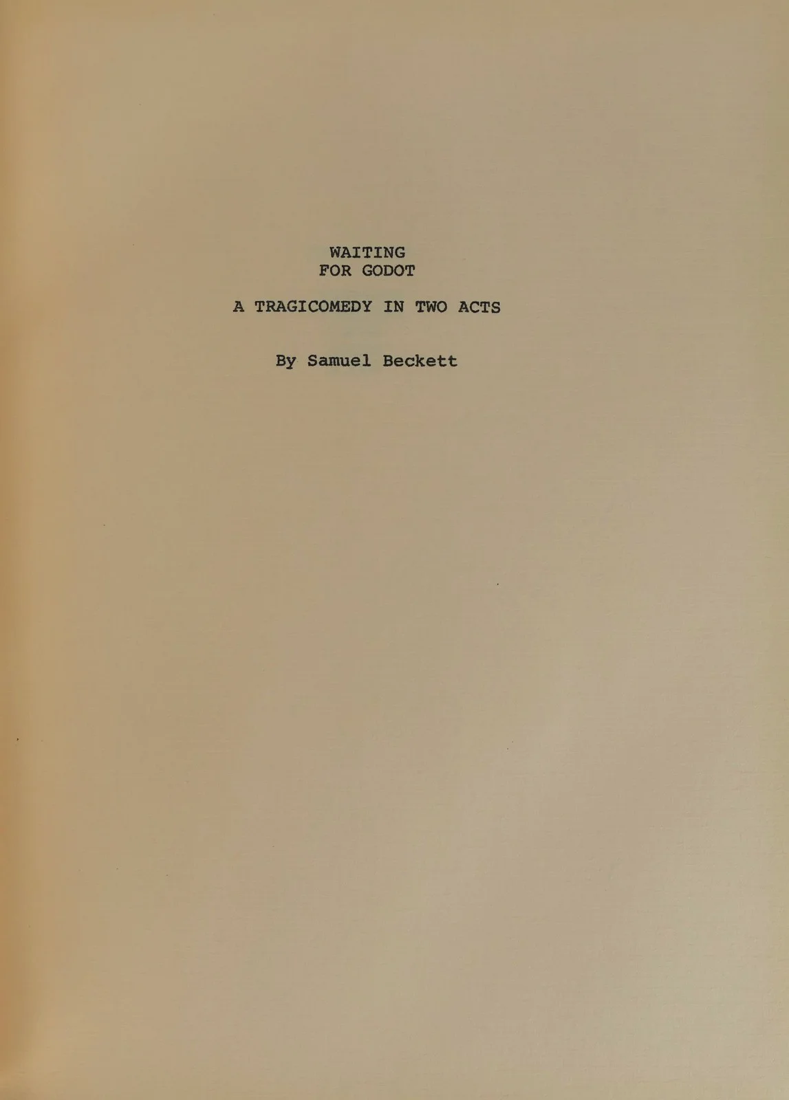 Waiting for Godot - Script Fine Custom Binding Opening Night Gift MIKE NICHOLS, image 4