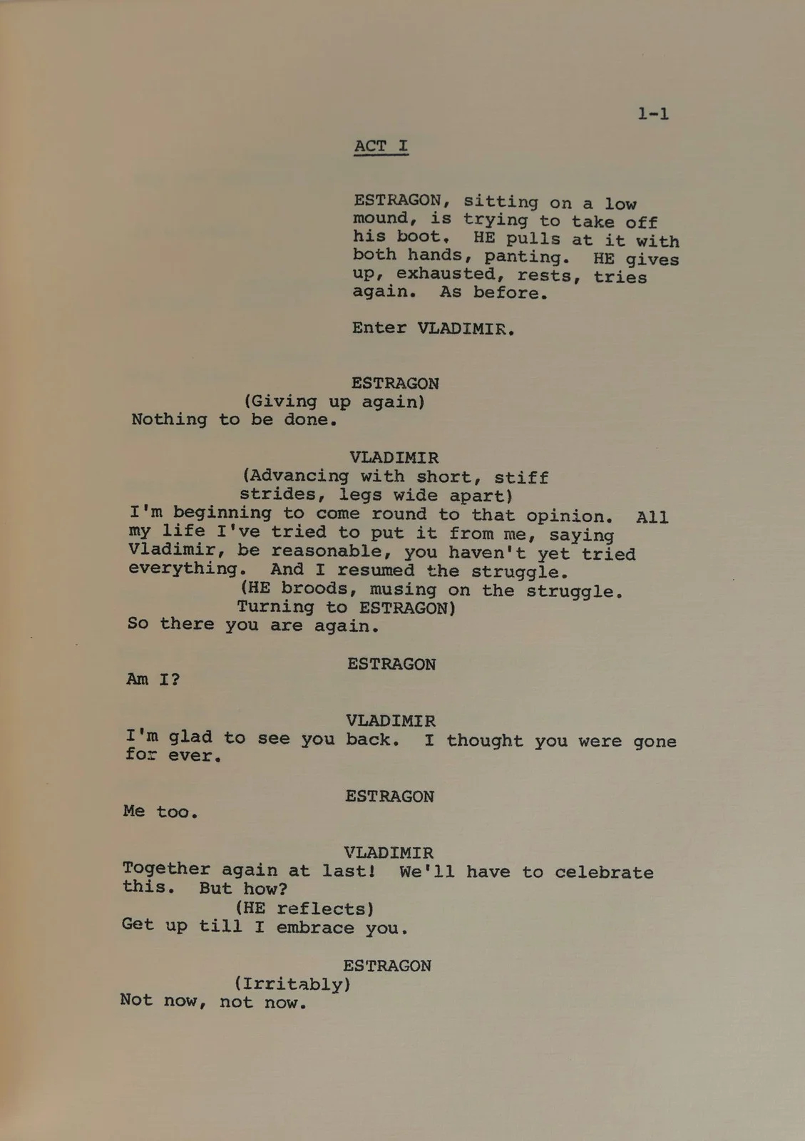 Waiting for Godot - Script Fine Custom Binding Opening Night Gift MIKE NICHOLS, image 5
