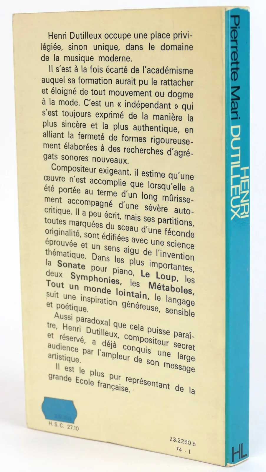 Henri Dutilleux - INSCRIBED PRESENTATION COPY TO MICHEL PHILIPPOT, image 3