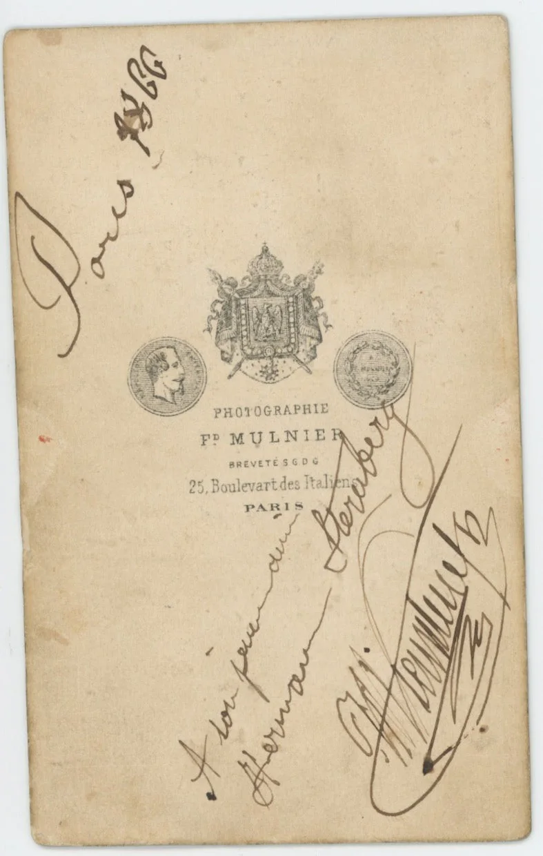 VIEUXTEMPS, Henri. (1820–1881): Signed CDV Photograph, image 2