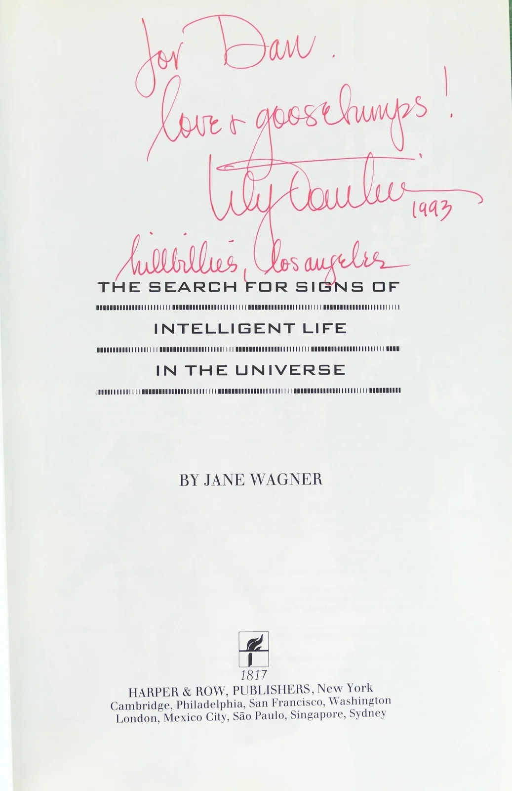 Tomlin, Lily. (b. 1939) "The Search for Signs of Intelligent Life" - SIGNED, изображение 2