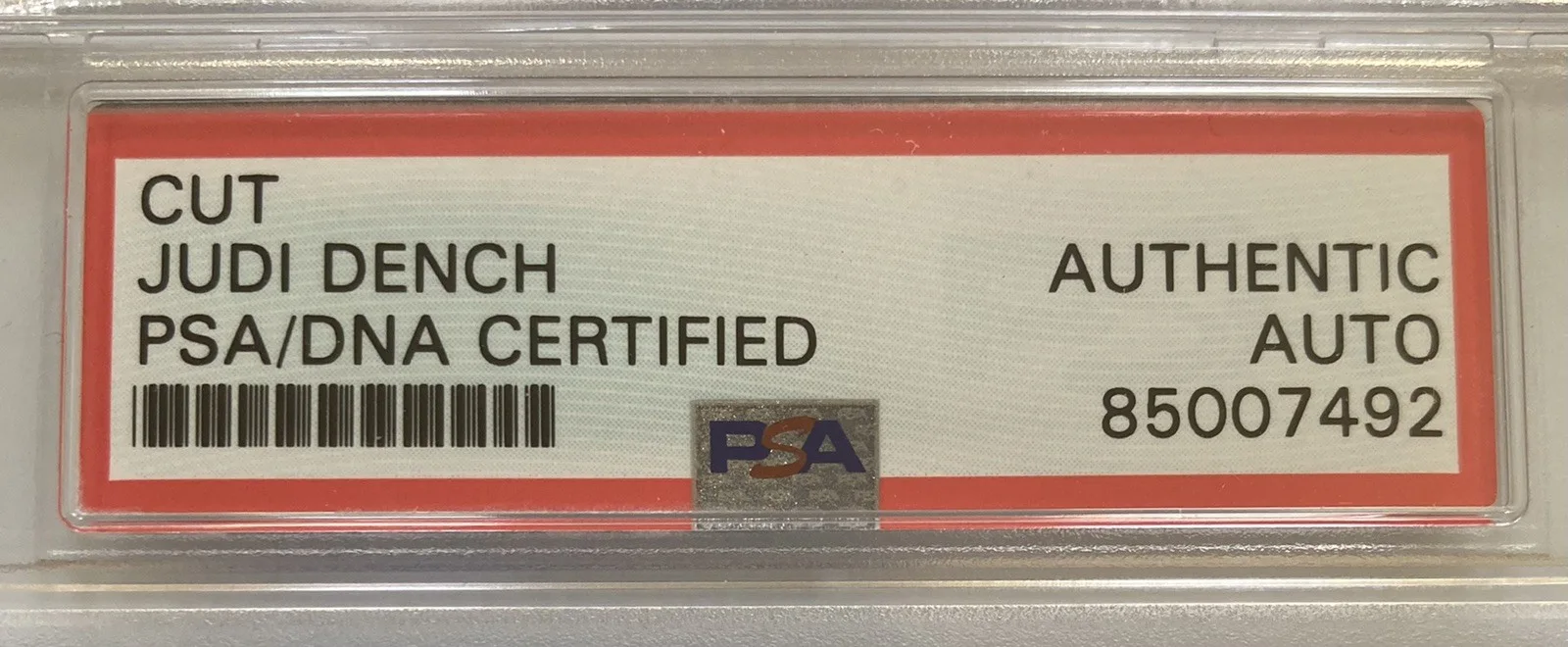 Judi Dench — 007 M - Chocolat Judi Dench Signed Autograph 2.5x3 Cut - PSA DNA- FREE S&H!, изображение 3