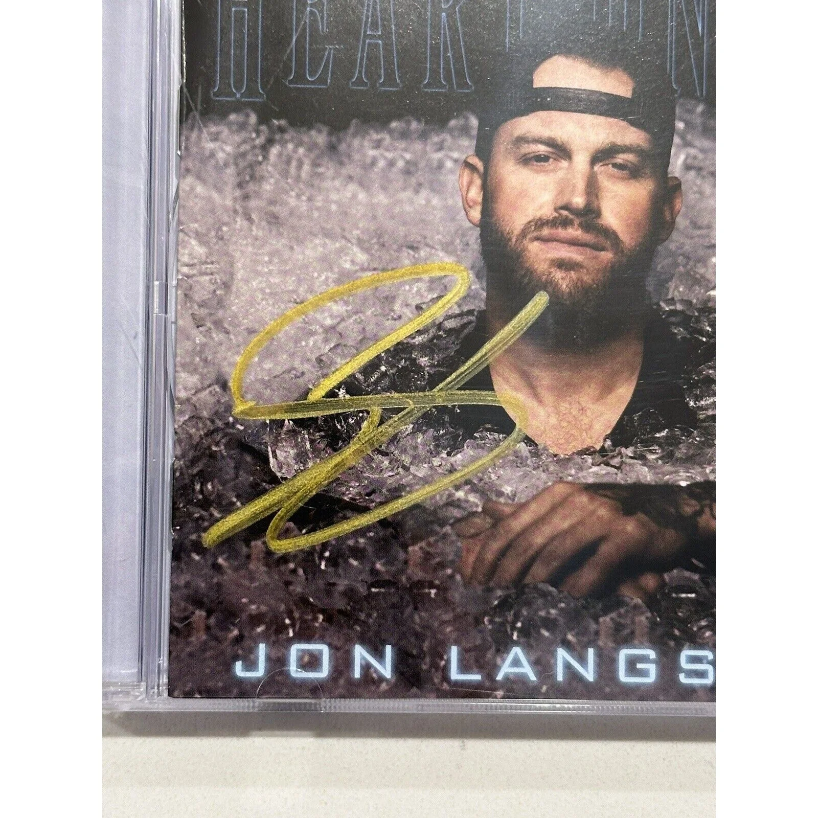 JON LANGSTON COA ACOA Signed Autograph "HEART ON ICE" CD Country Music 2023, image 4