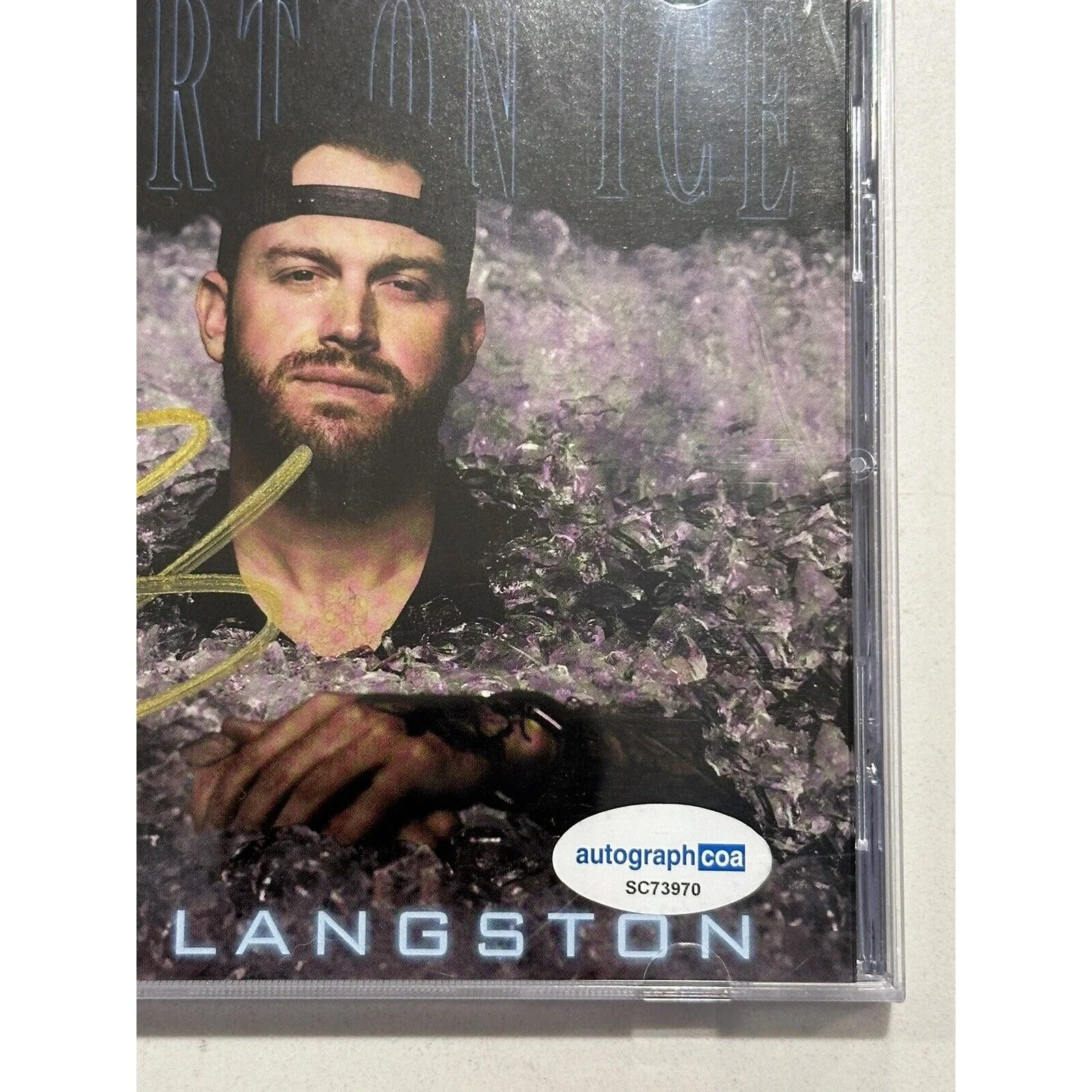JON LANGSTON COA ACOA Signed Autograph "HEART ON ICE" CD Country Music 2023, image 5