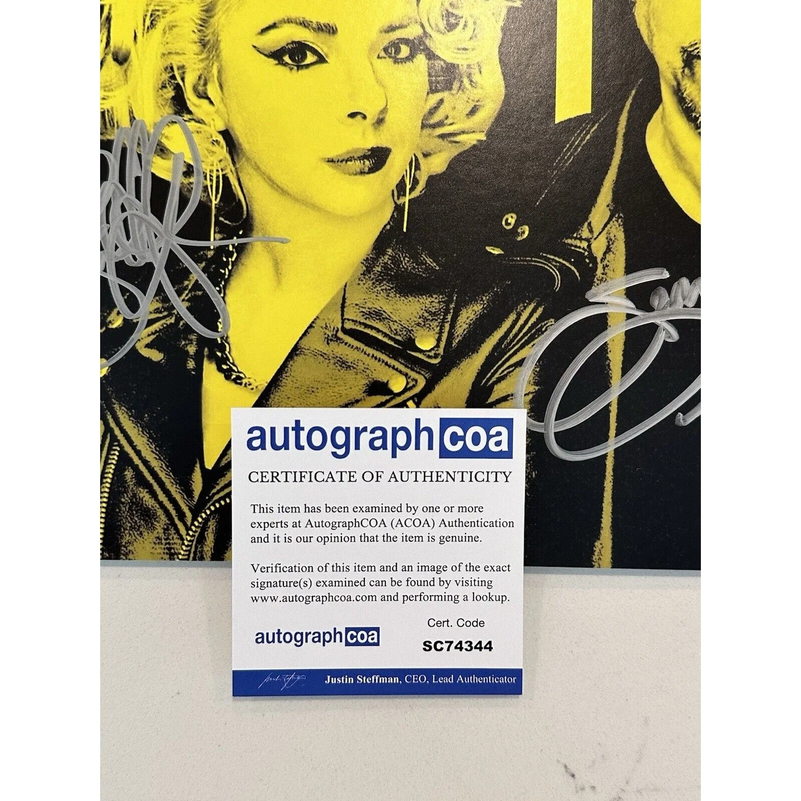SAMANTHA FISH & JESSE DAYTON SIGNED AUTOGRAPH SMOKE VINYL ACOA DEATH WISH BLUES, изображение 2
