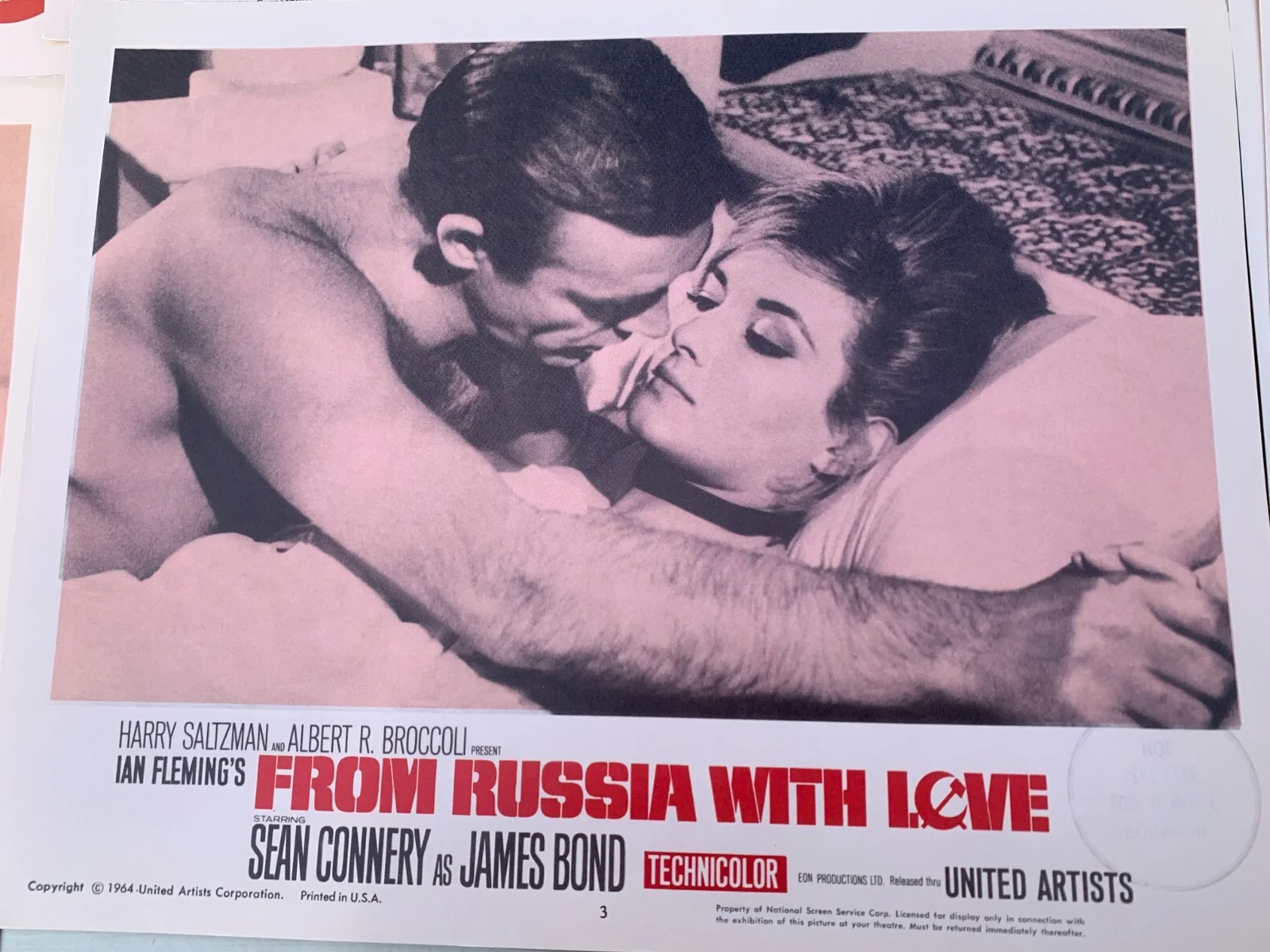 JAMES BOND FROM RUSSIA WITH LOVE LOBBY CARDS 1-8 SET, изображение 2