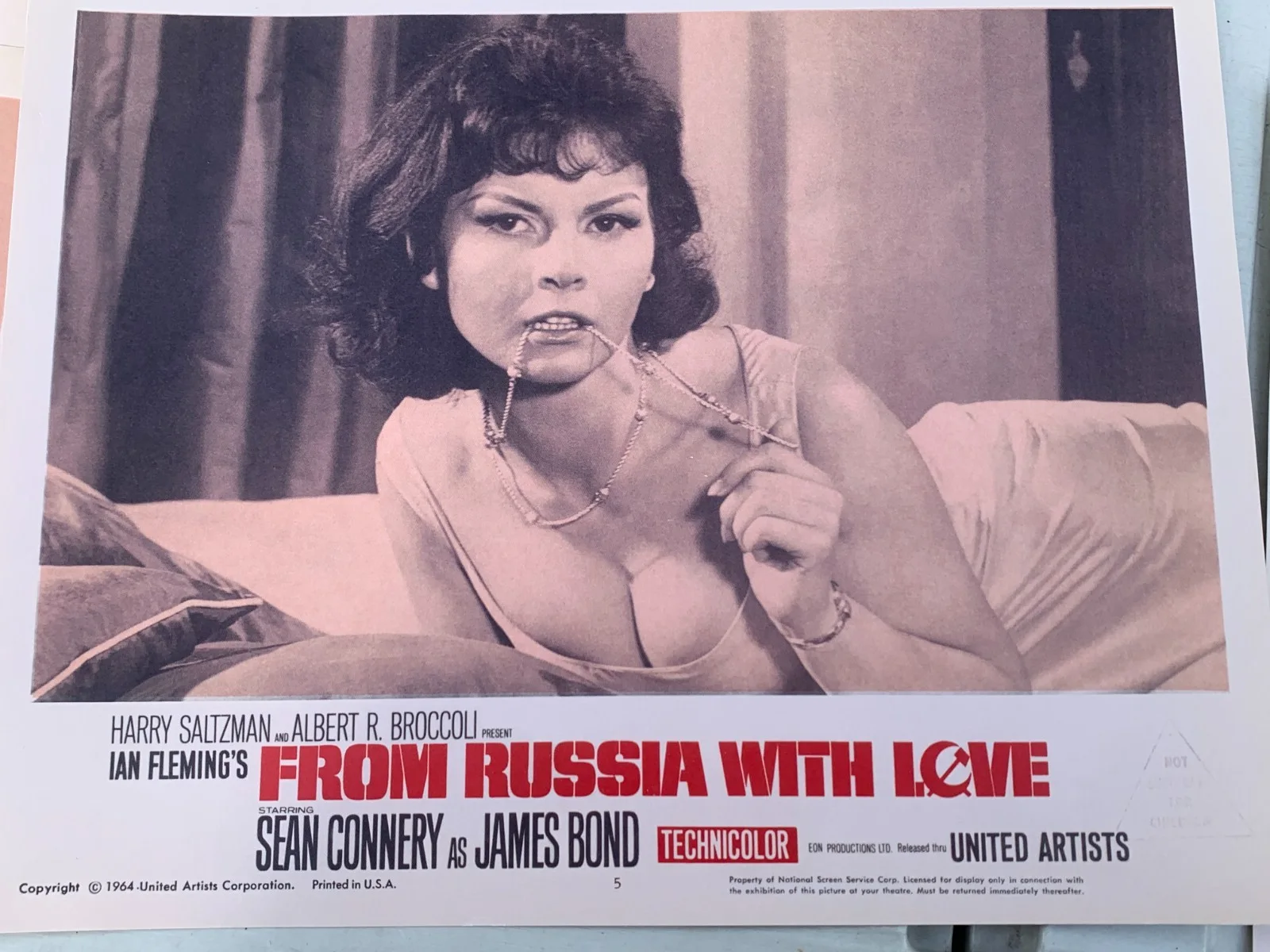 JAMES BOND FROM RUSSIA WITH LOVE LOBBY CARDS 1-8 SET, изображение 3
