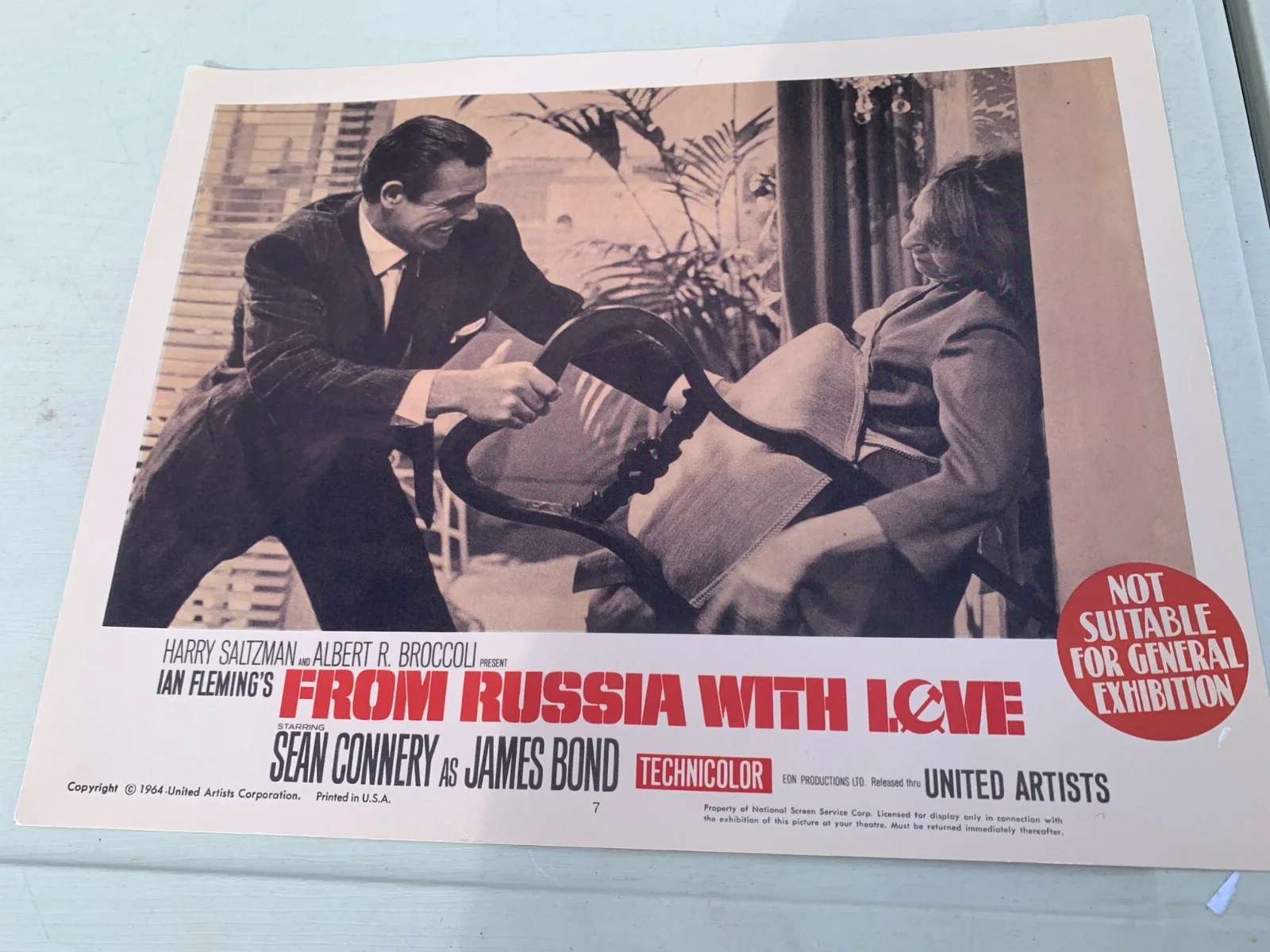 JAMES BOND FROM RUSSIA WITH LOVE LOBBY CARDS 1-8 SET, изображение 5