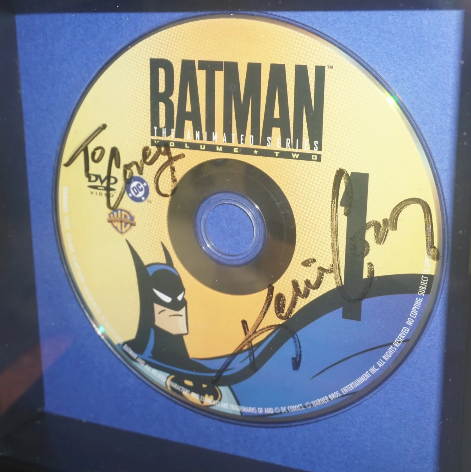 Kevin Conroy — Batman: The Animated Series BTAS DVD Disc Hand Signed By Actor Kevin Conroy, image 3