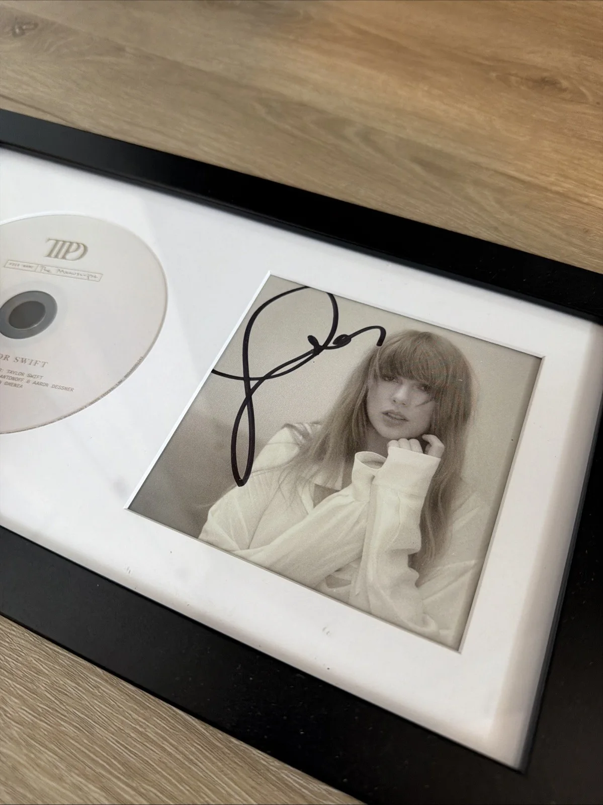 Taylor Swift SIGNED CD The Tortured Poets Department (TTPD) - Framed, image 2