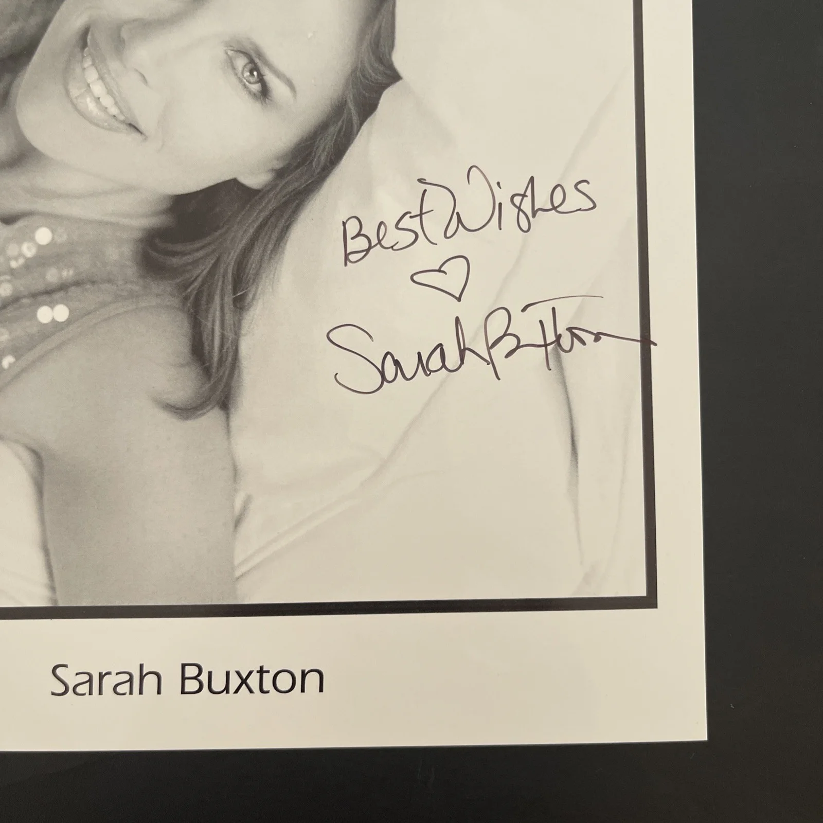 SARAH BUXTON: Hand Signed Original Celebrity Letter & Photo 8 x 10” / KSK, image 3