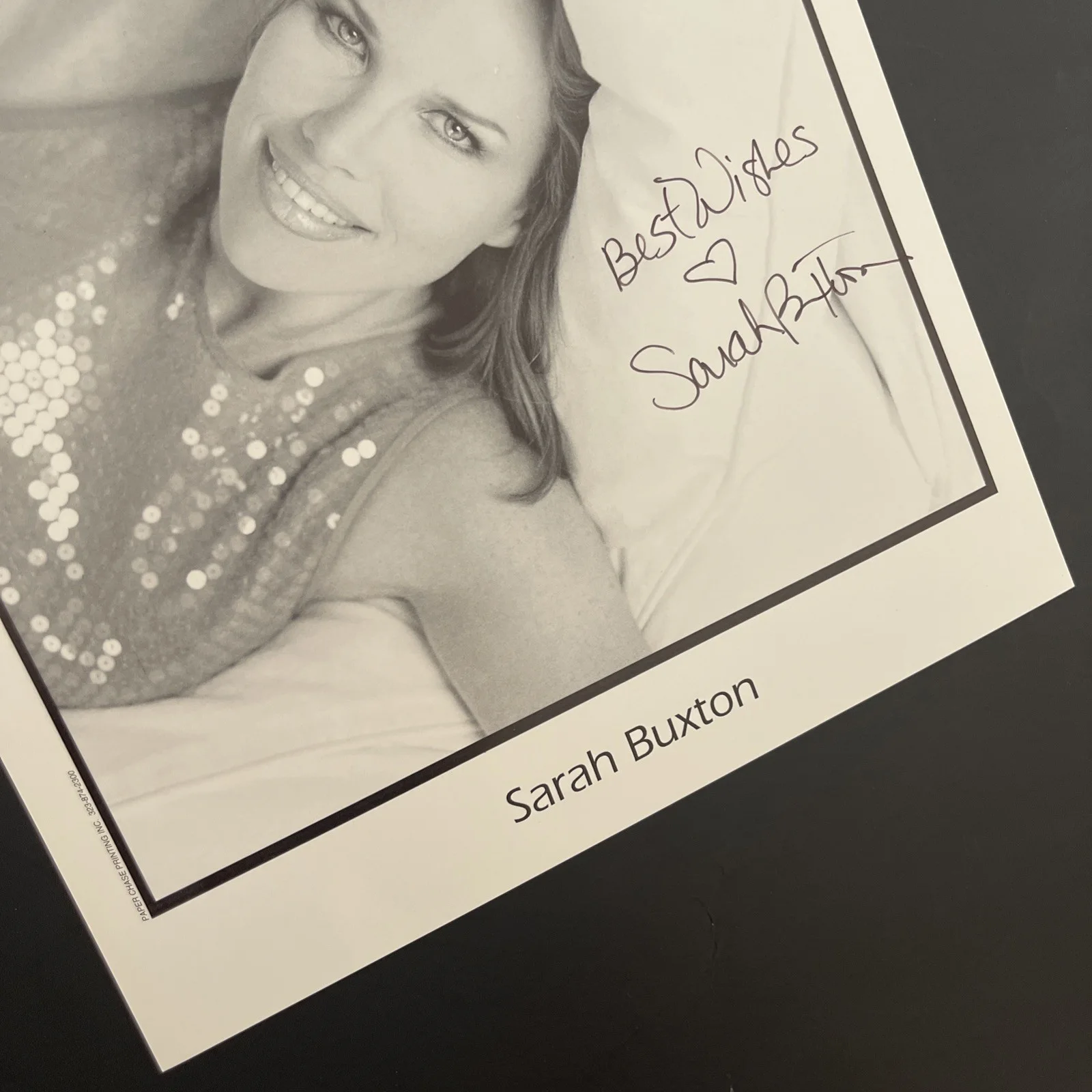 SARAH BUXTON: Hand Signed Original Celebrity Letter & Photo 8 x 10” / KSK, image 5