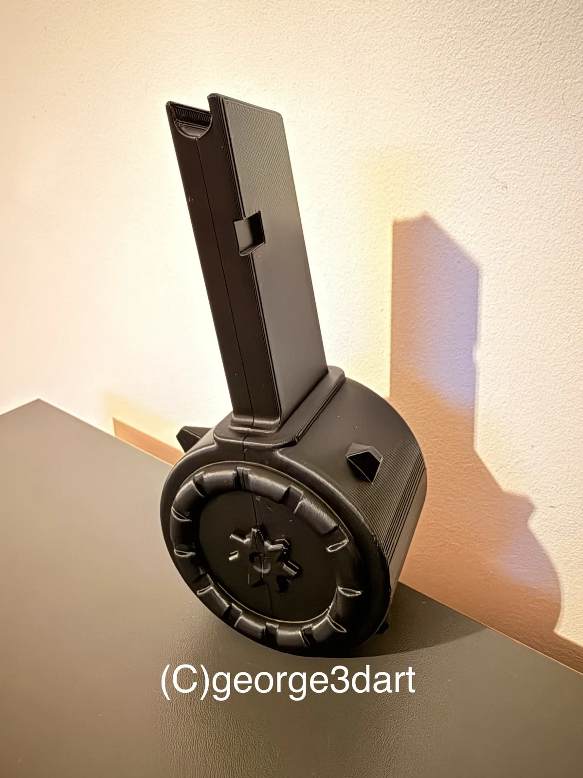 Drum magazine for Glock 19 3d Printed Cosplay Prop, image 3