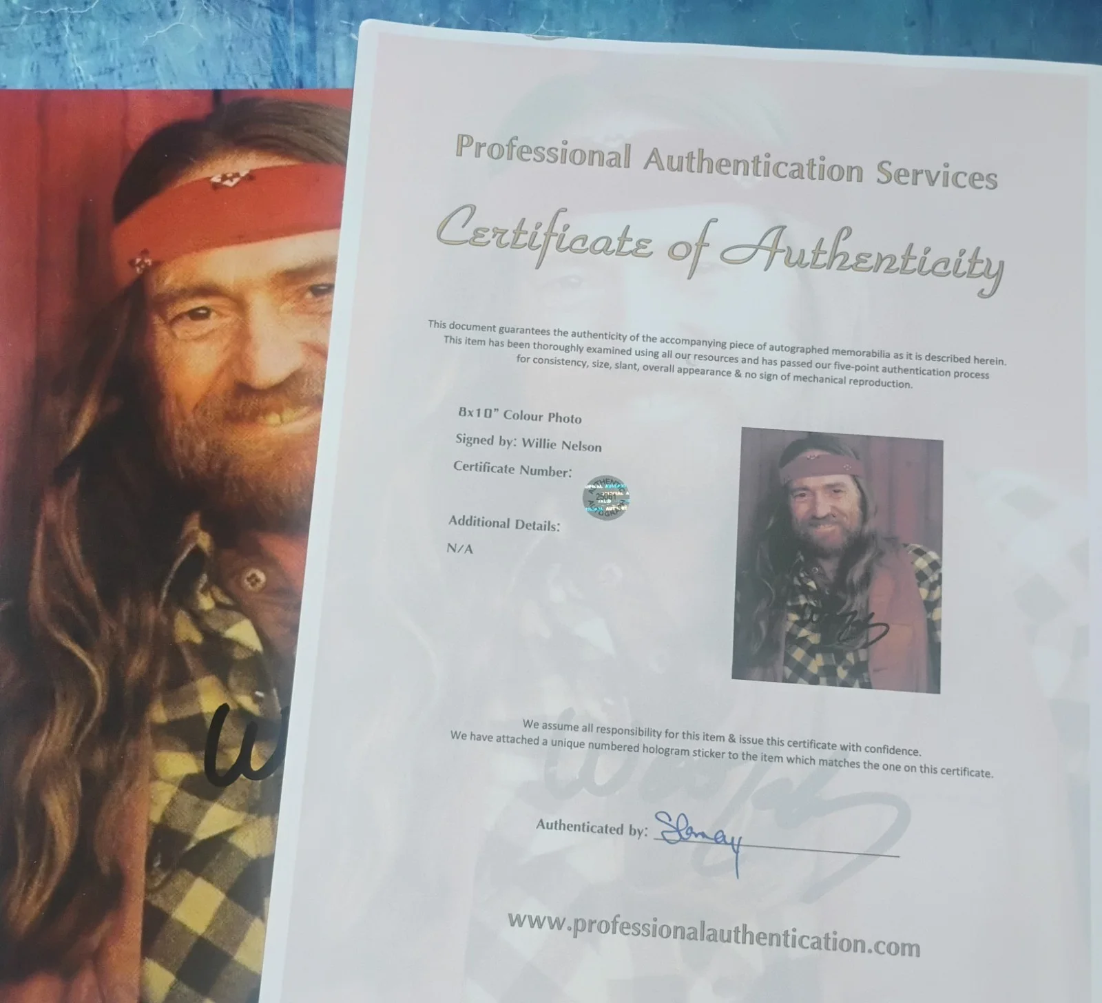 Willie Nelson Hand Signed Autograph 8x10 Photo COA - NO US TARIFFS, image 4