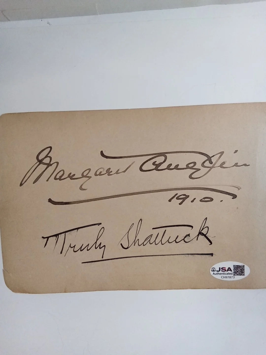 Margaret Anglin, Truly Shattuck & Rose Stahl Broadway Signed Album Page JSA, изображение 2