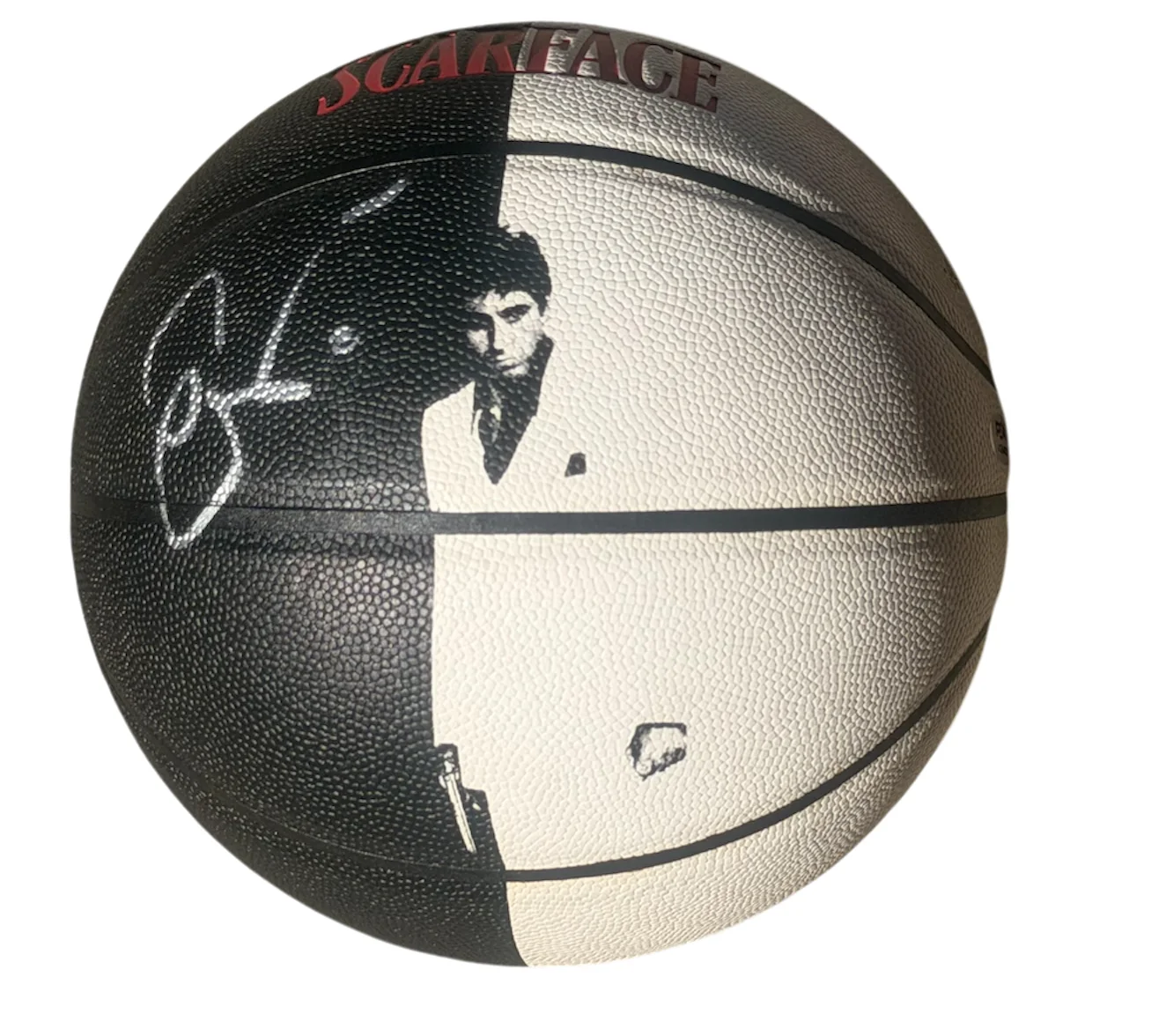 Al Pacino Signed Shoe Palace Scarface Basketball The World is Yours PSA Proof, изображение 2