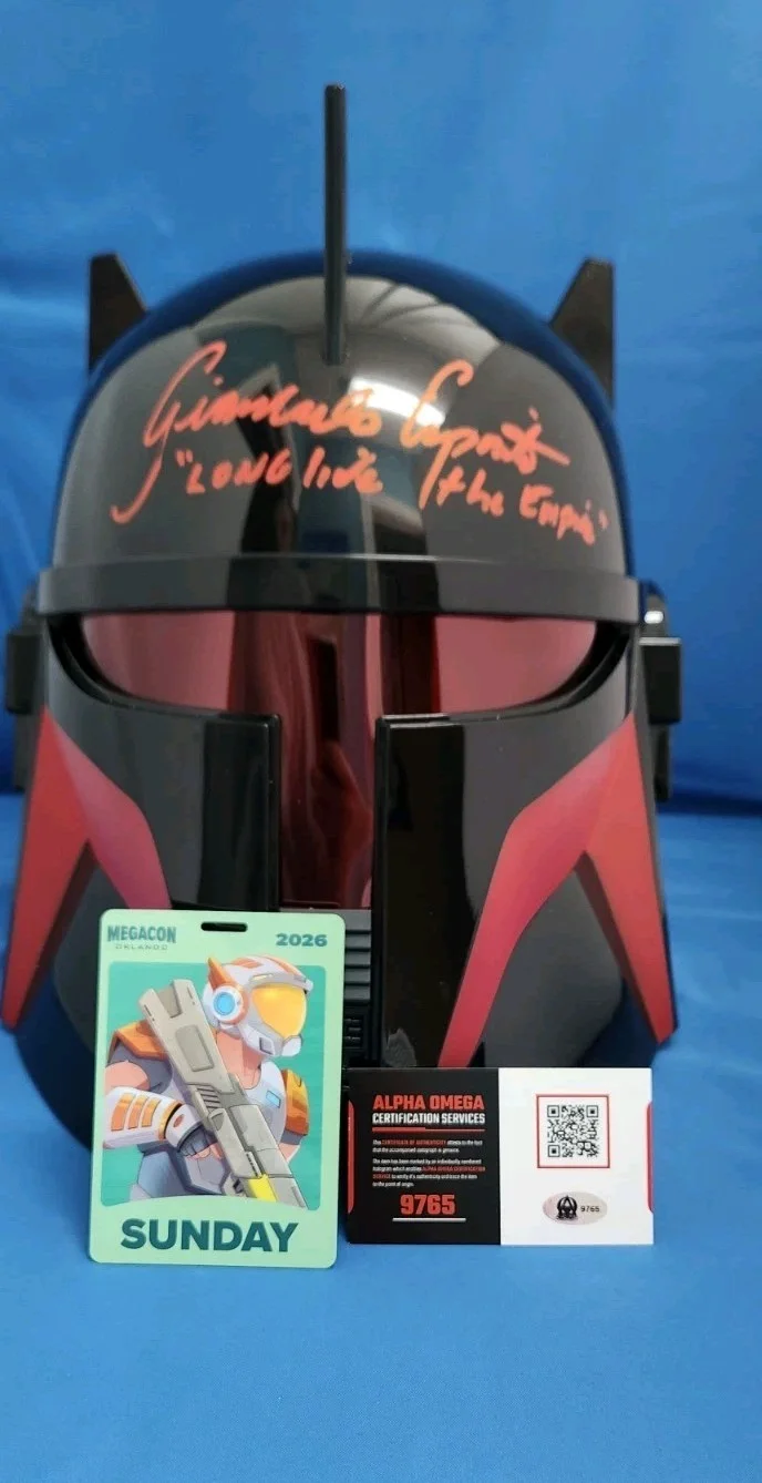 Giancarlo Esposito — Giancarlo Esposito signed Star Wars The Mandalorian Moff Gideon helmet COA