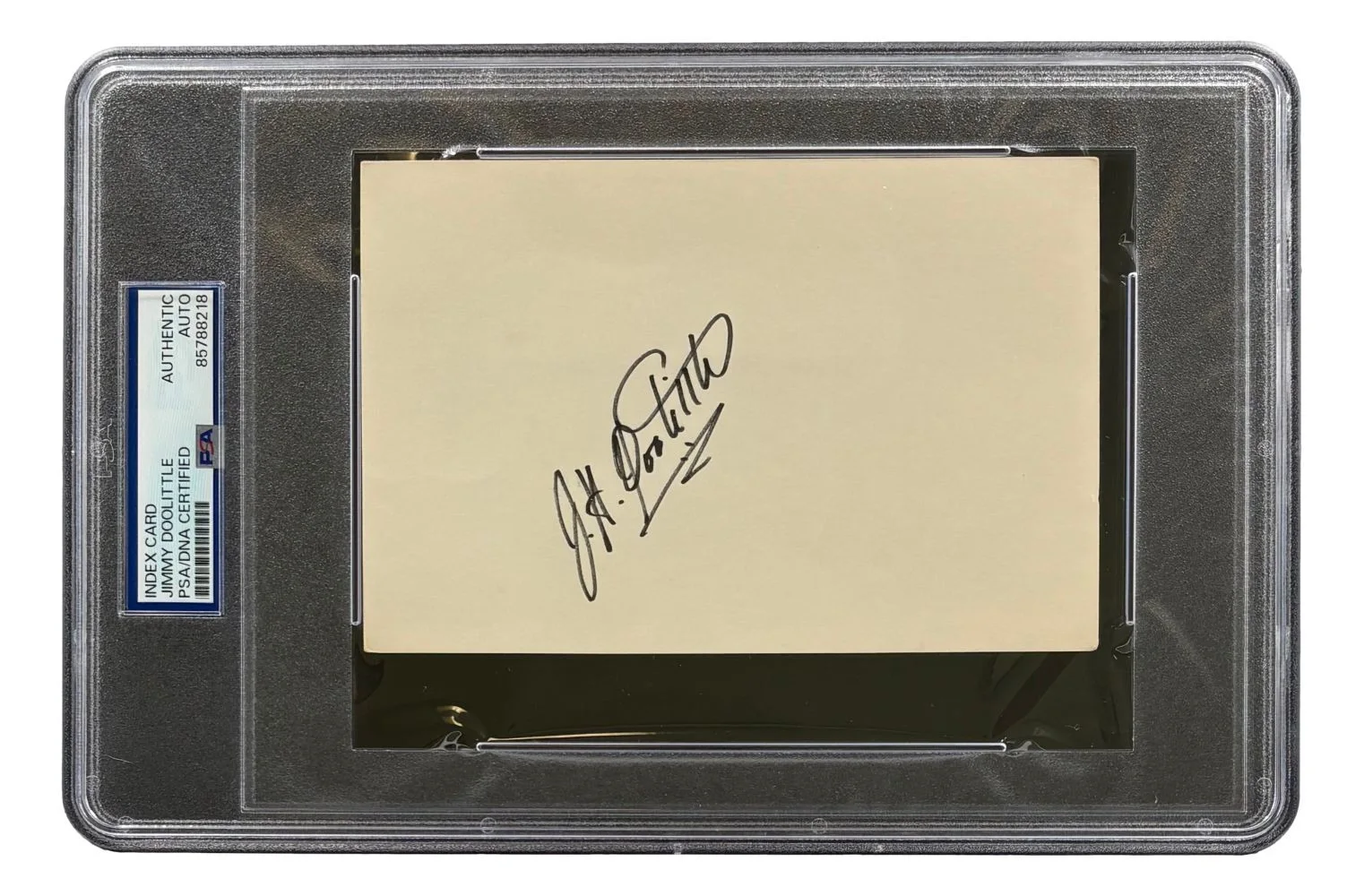 Jimmy Doolittle — Jimmy Doolittle WWII Medal Of Honor Signed 4x6 Index Card PSA/DNA