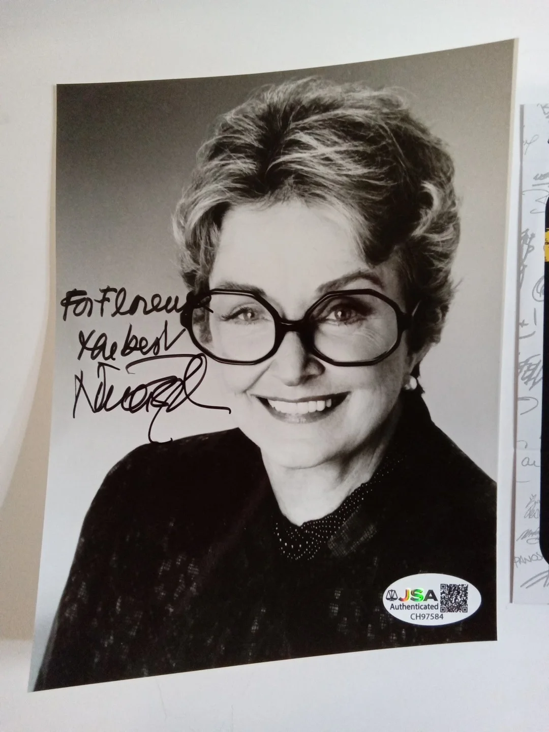 Nina Foch Academy Nominee Spartacus Signed 4x6 B&W Photo JSA, изображение 2