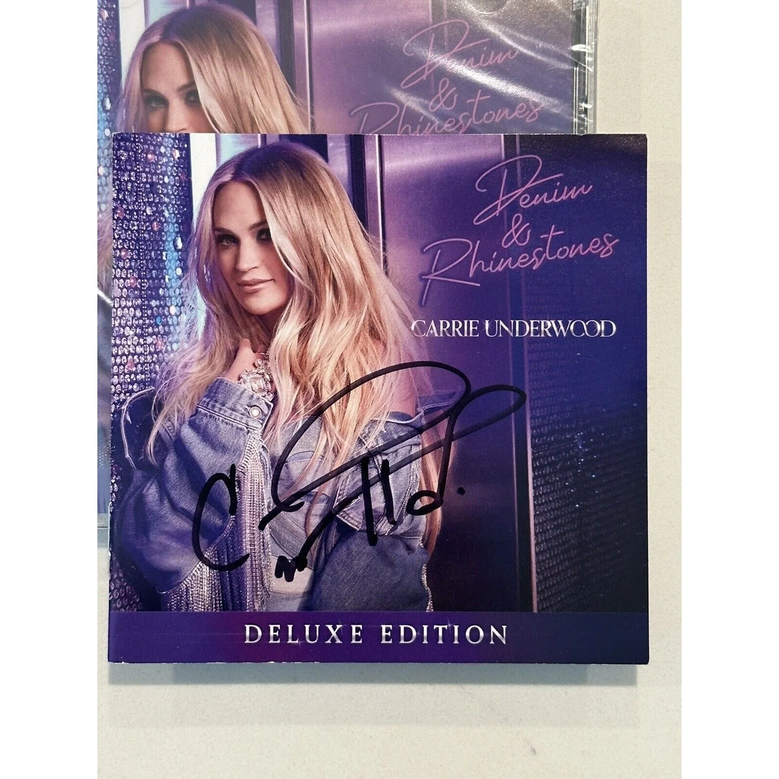 CARRIE UNDERWOOD DENIM & RHINESTONES DELUXE EDITION CD SIGNED AUTOGRAPH #2, image 5