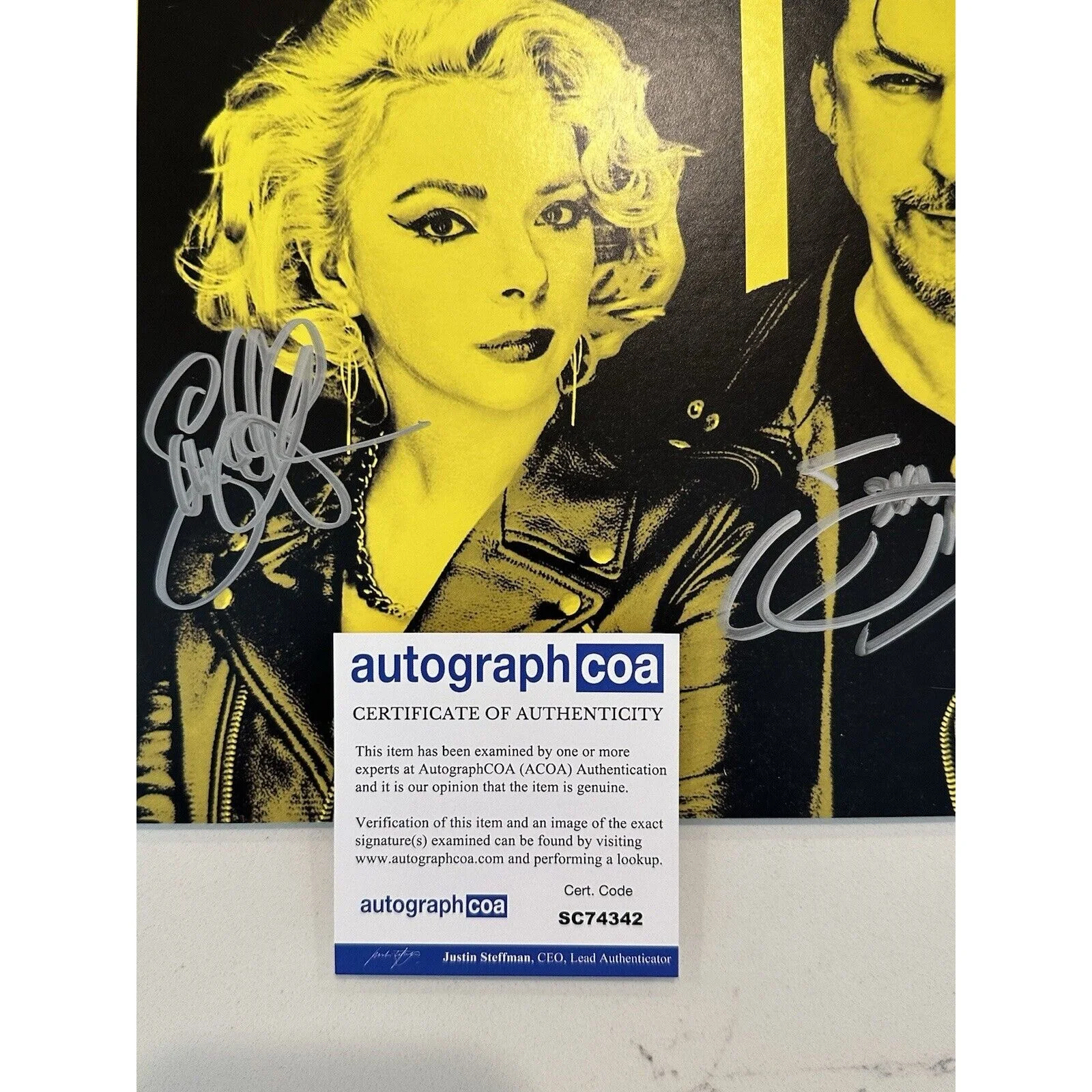 SAMANTHA FISH & JESSE DAYTON SIGNED AUTOGRAPH GOLD VINYL ACOA DEATH WISH BLUES, изображение 2