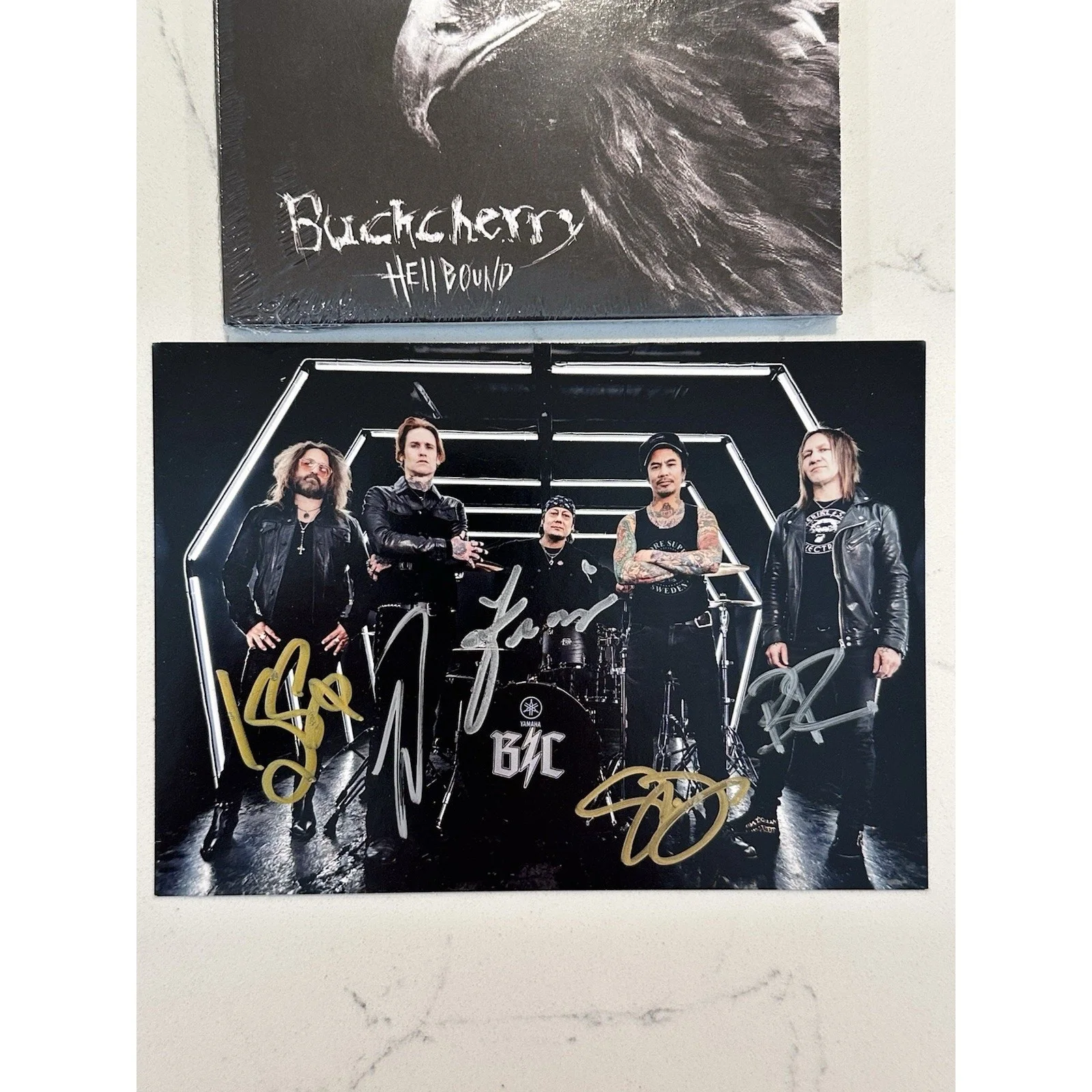 Buckcherry Signed/Autographed Artcard and Hellbound CD #1, image 2