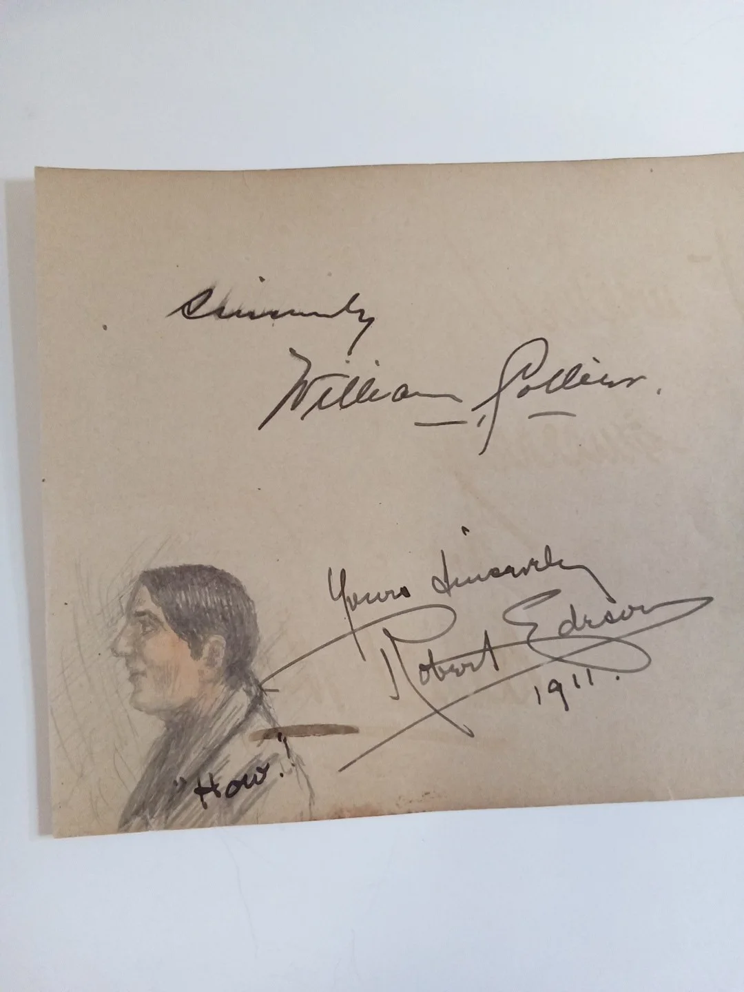 Robert Ederson & William Collier Broadway Film Signed Album Page JSA, image 3