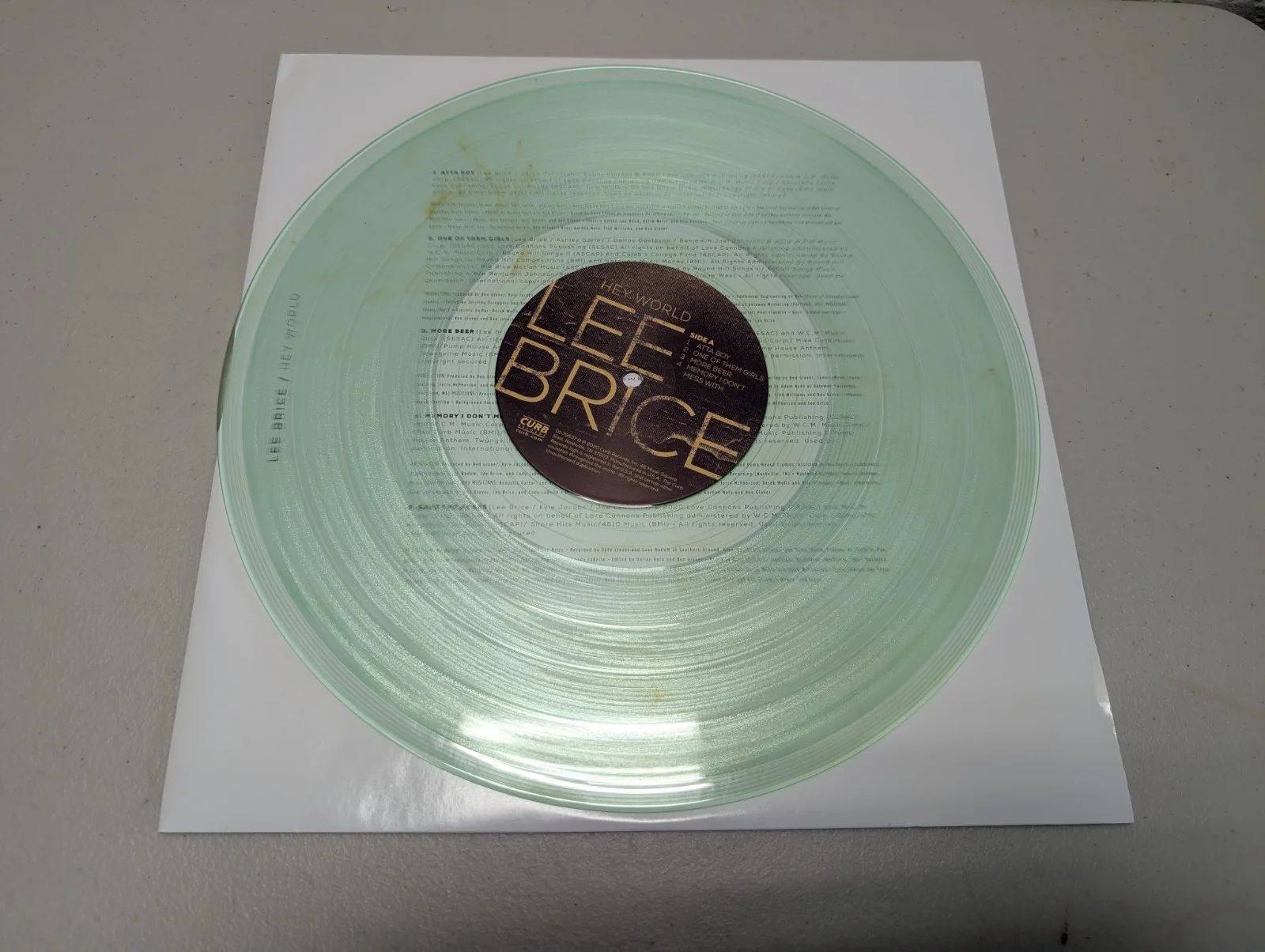 LEE BRICE SIGNED AUTOGRAPH HEY WORLD VINYL ALBUM JSA COA COUNTRY STAR, изображение 5