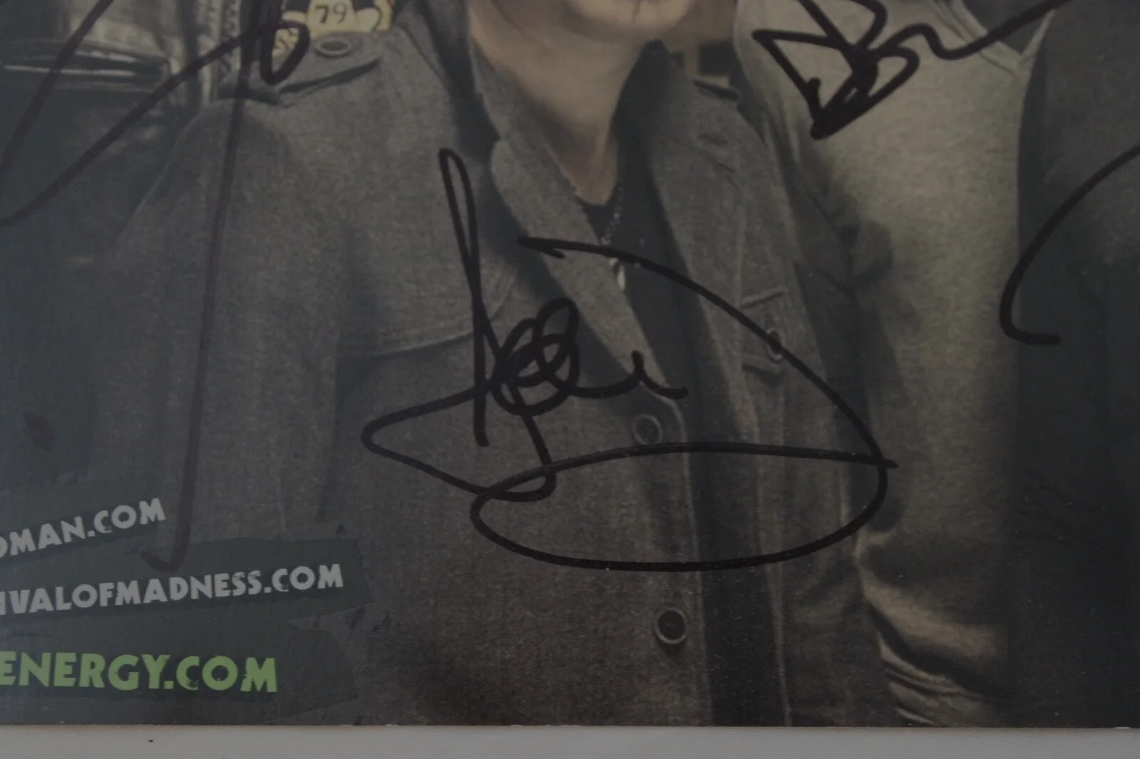 Theory of a Deadman Poster Signed Autographed Rock Band Carnival of Madness 2011, изображение 3