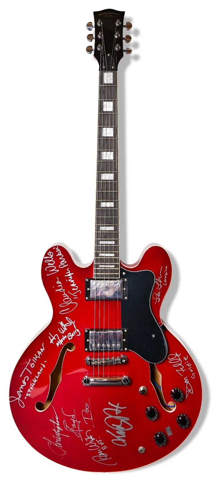 Back to the Future Cast Signed Guitar Celebrity Authentics & PSA/DNA Guaranteed, изображение 2