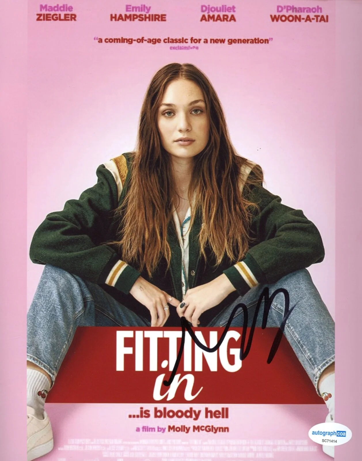 Maddie Ziegler — Maddie Ziegler signed "FITTING IN" 8x10 Photo EXACT PROOF a SEXY Lindy ACOA COA, изображение 3