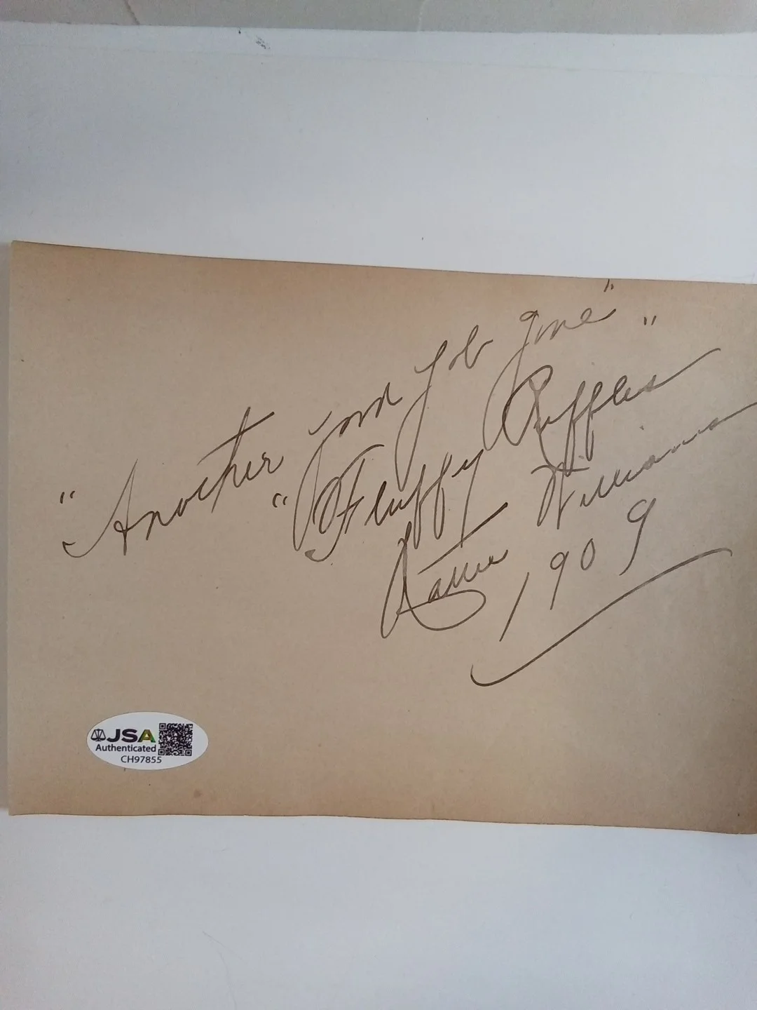 Hattie Williams Broadway Star Vaudeville Signed Album Page JSA, изображение 2