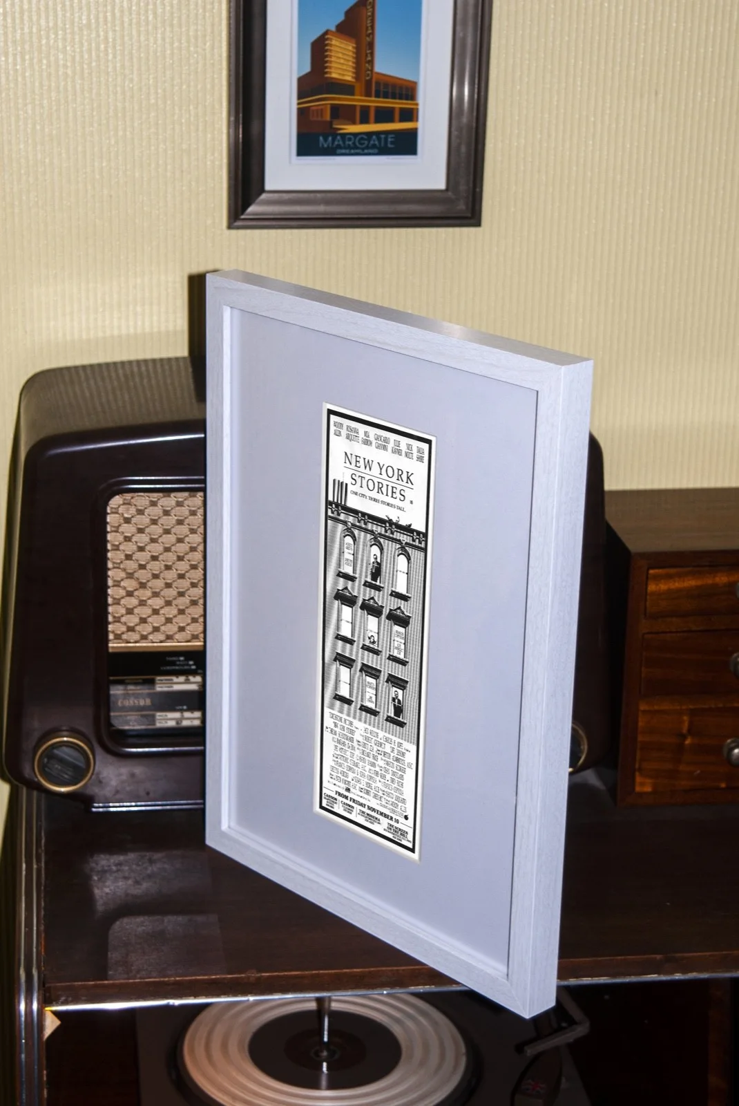NEW YORK STORIES+FRAMED ORIGINAL PRESS AD MOVIE POSTER+1989, image 3