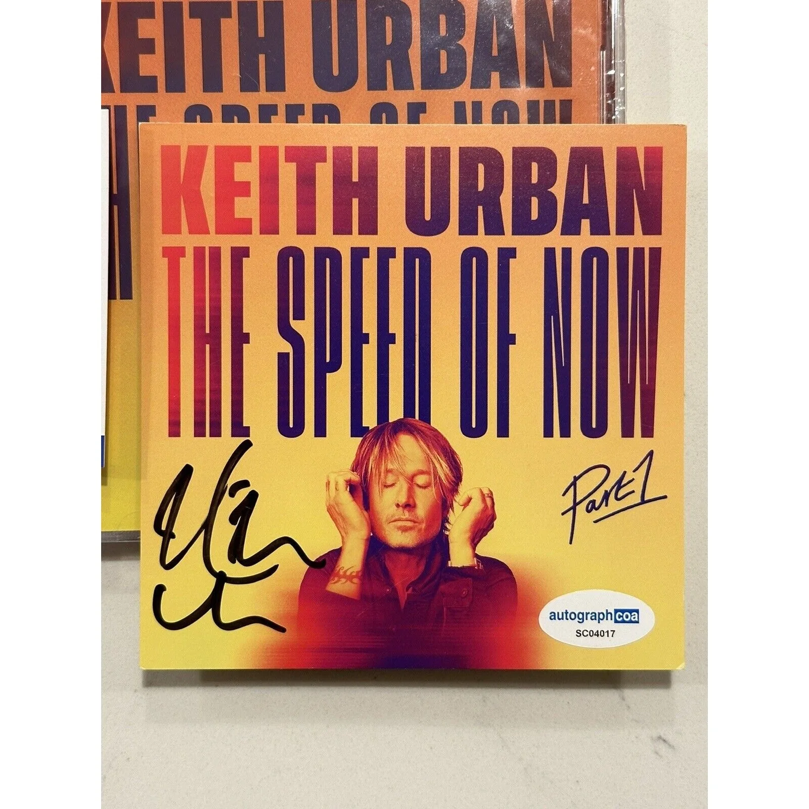 KEITH URBAN SIGNED CD INSERT COA BY ACOA AUTOGRAPHED The Speed Of Now, image 2