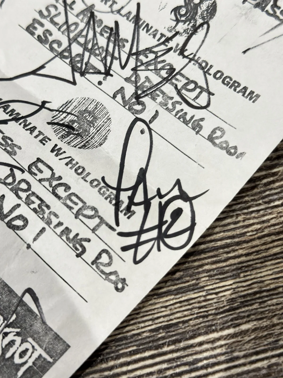 SLIPKNOT Backstage Pass Sheet SIGNED AUTOGRAPHED by 8 Joey Paul Corey Taylor, image 3