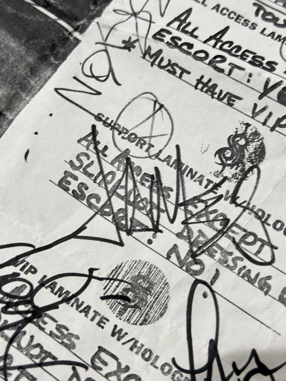 SLIPKNOT Backstage Pass Sheet SIGNED AUTOGRAPHED by 8 Joey Paul Corey Taylor, image 5