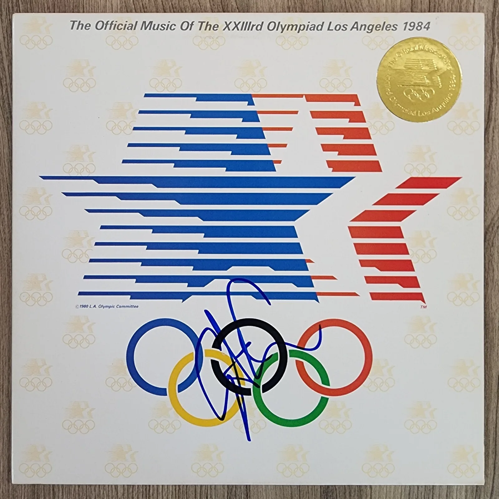 Christopher Cross Signed 1984 Olympics Vinyl Record Album Singer Songwriter RAD, изображение 2