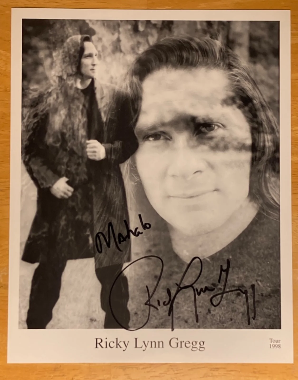 Hand SIGNED Ricky Lynn Gregg 8x10 Tour Photo (1998) Mahalo (2), изображение 2