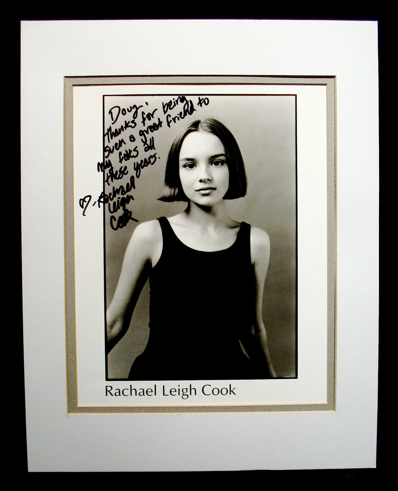 Rachael Leigh Cook — RACHAEL LEIGH COOK-Autographed & Inscribed Photograph Display-SHE'S ALL THAT