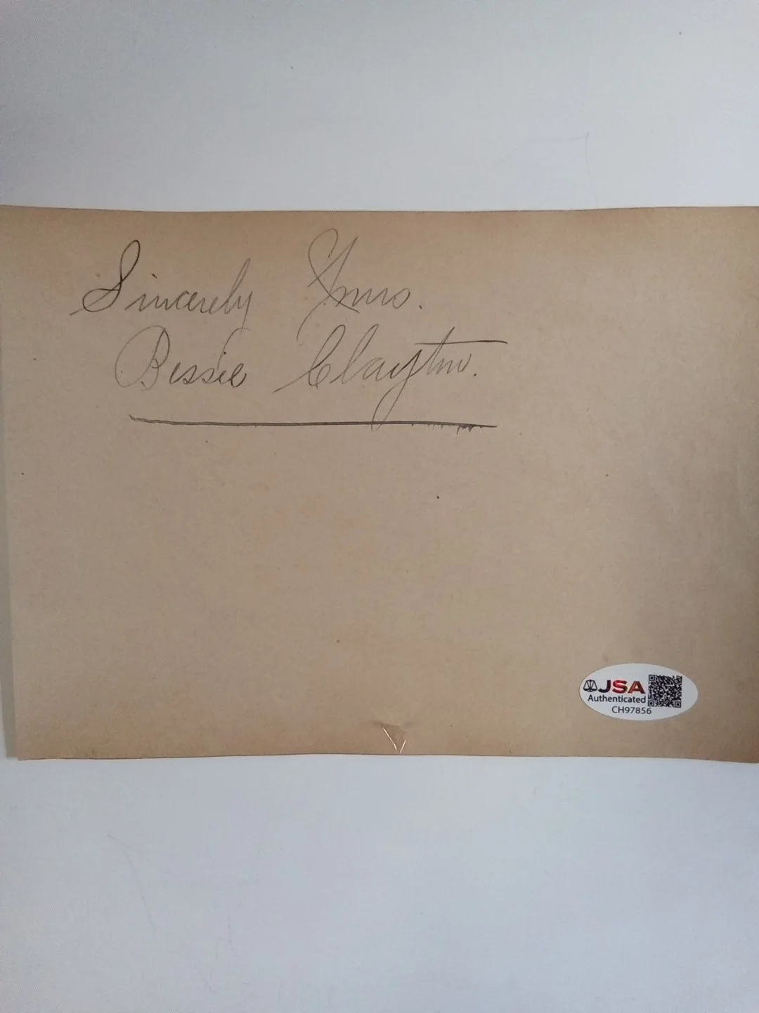 Bessie Clayton Vaudeville Star Prima Ballerina Signed Album Page JSA, изображение 2