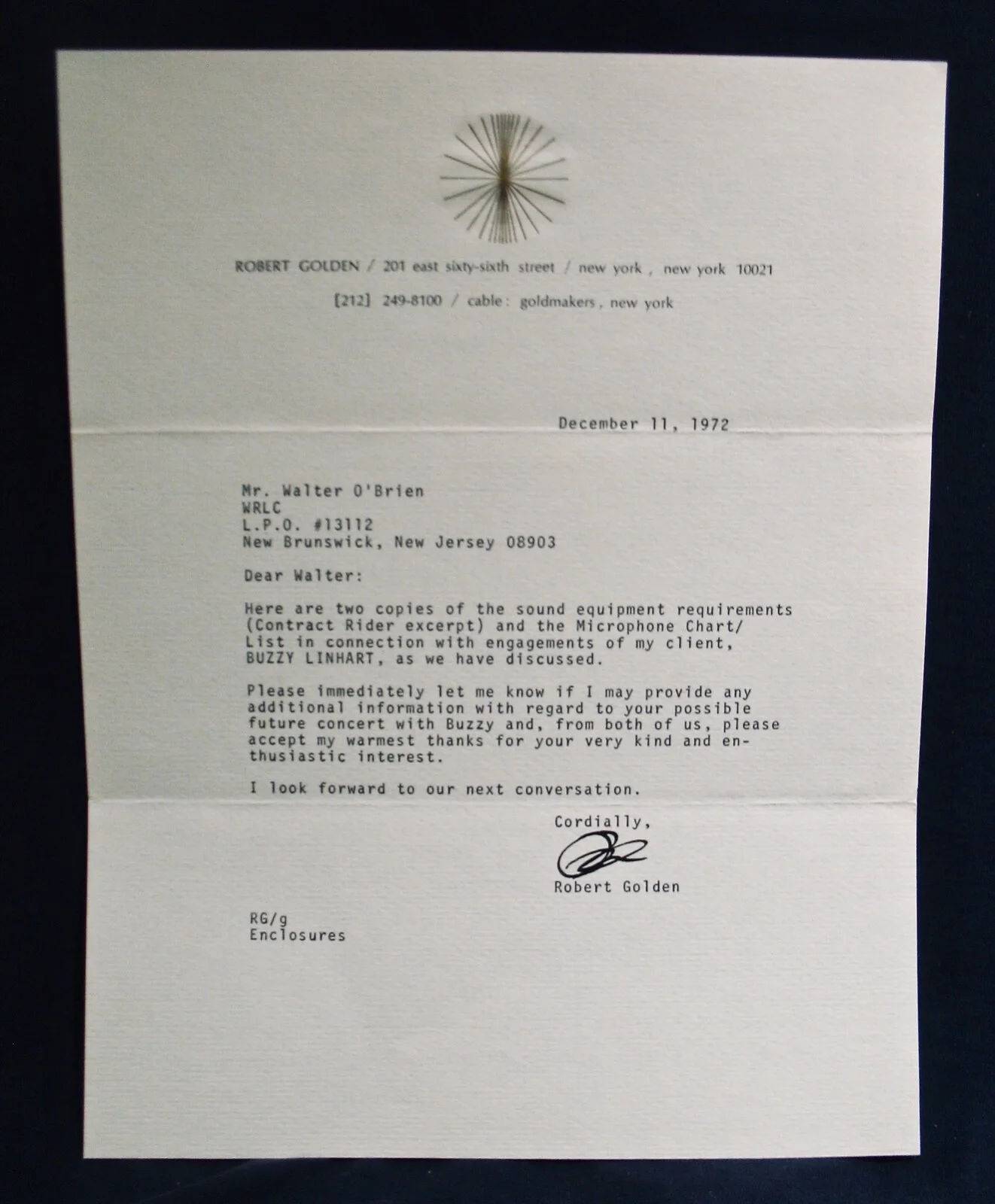 BUZZY LINHART~Mega Rare1973 Concert Memorabilia~9 Photos~Concert Ticket~Contract, image 5