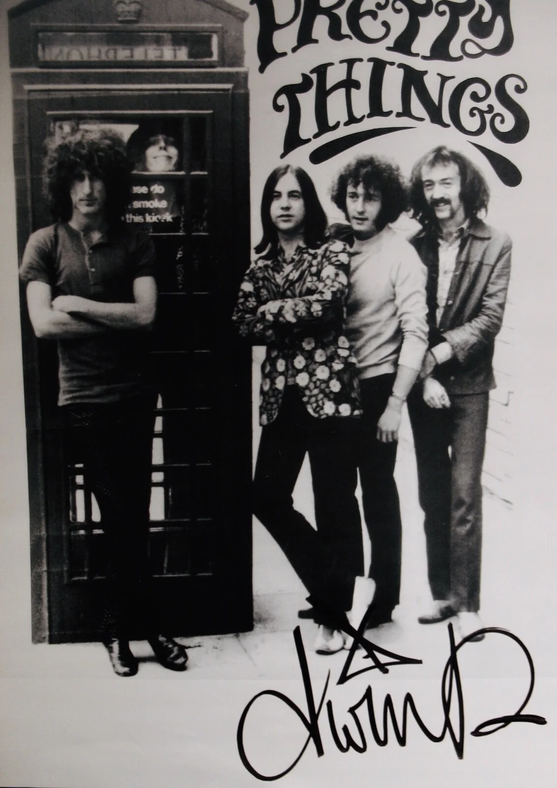 THE PRETTY THINGS~Autographed 11x16 Photograph~Psychedelic~1960's~Rolling Stones, image 2