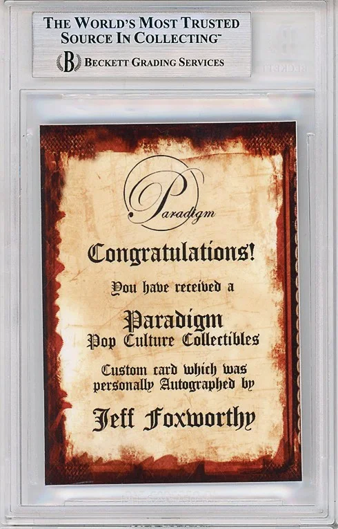 Jeff Foxworthy — SOUTH PARK -JEFF FOXWORTHY- Beckett BAS Signed/Autograph/Auto TV Cartoon Card, изображение 2