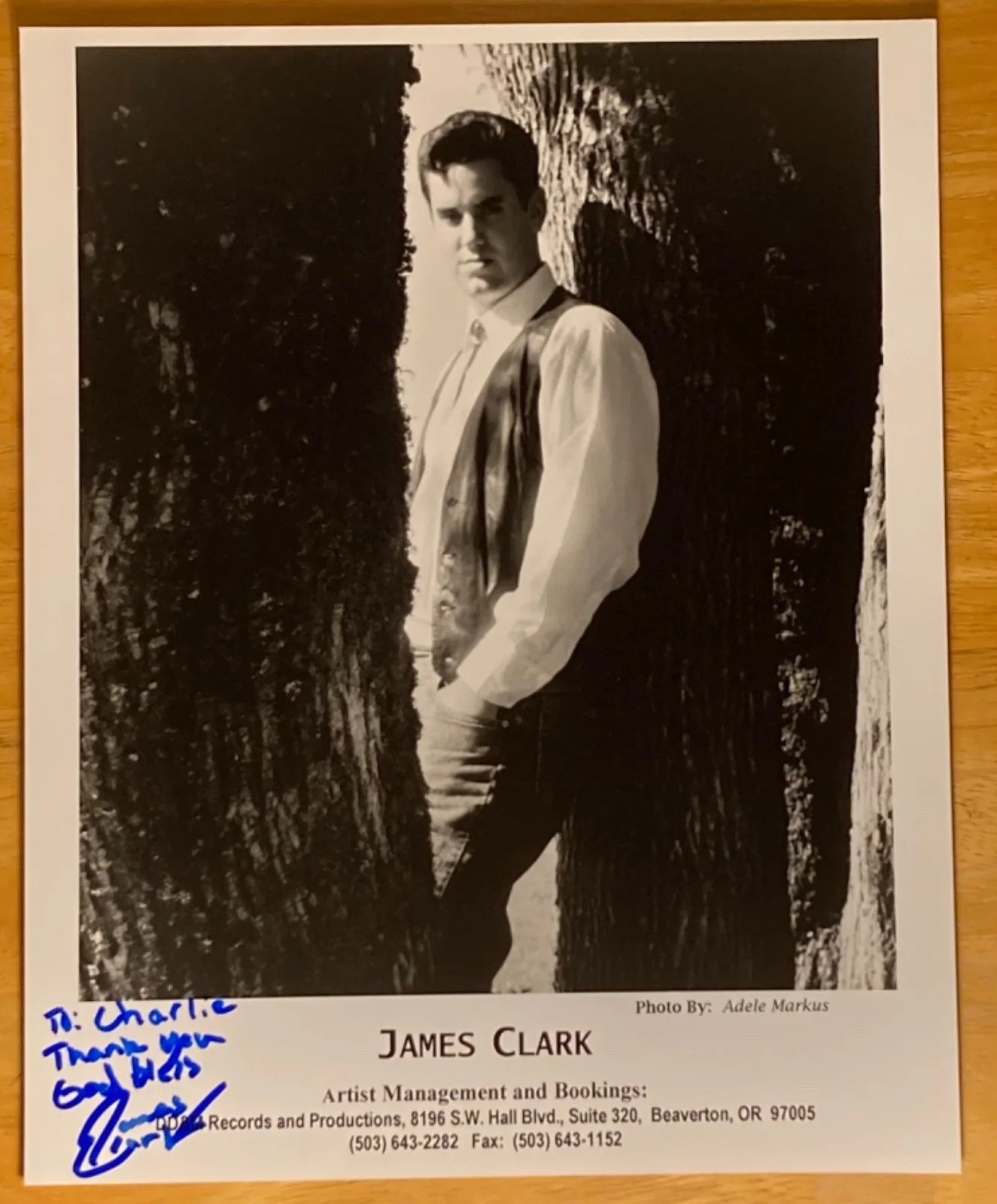 (Scarce) Hand SIGNED James Clark 8x10 Agency Photo, изображение 2