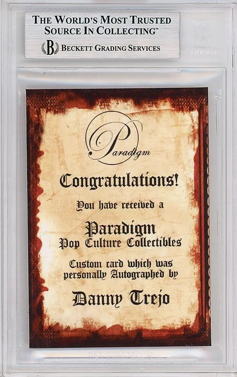 Danny Trejo — FAMILY GUY -DANNY TREJO- Beckett Signed/Autograph/Auto MACHETE TV Cartoon Card, изображение 2
