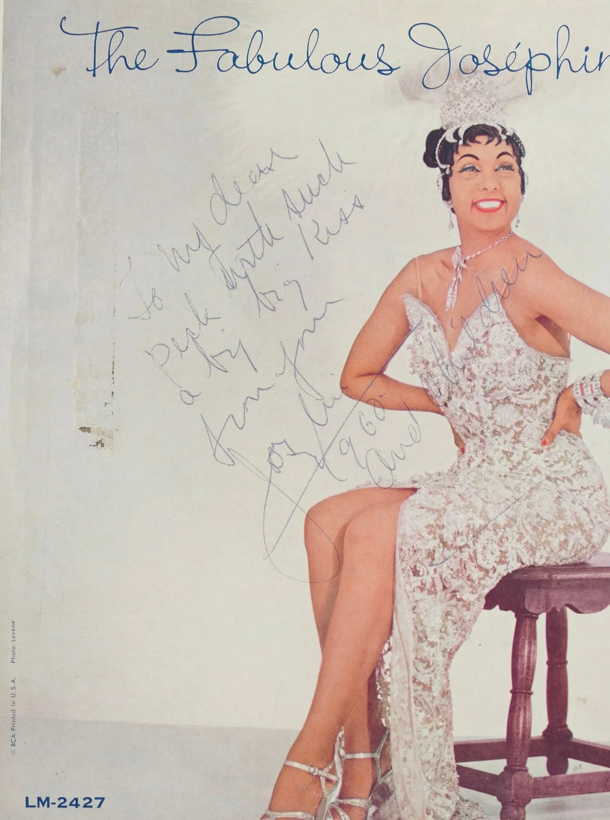 "The Fabulous Joséphine Baker" - Signed LP, image 2