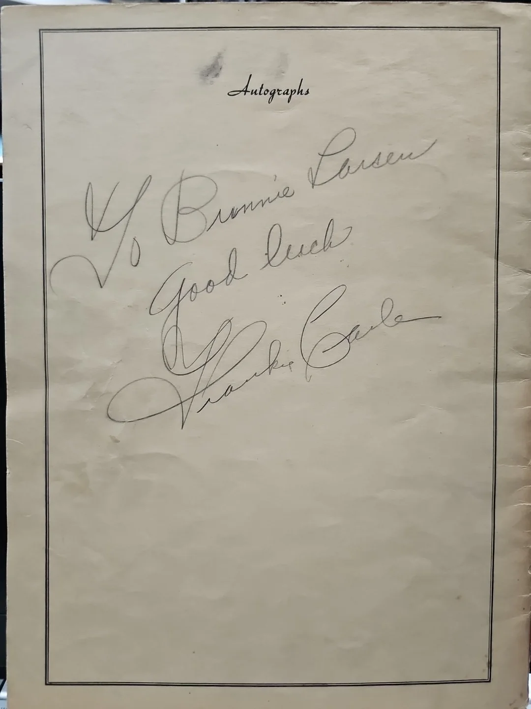 Frankie Carle Best Selections Autographed Signed By Frankie Carle, изображение 2