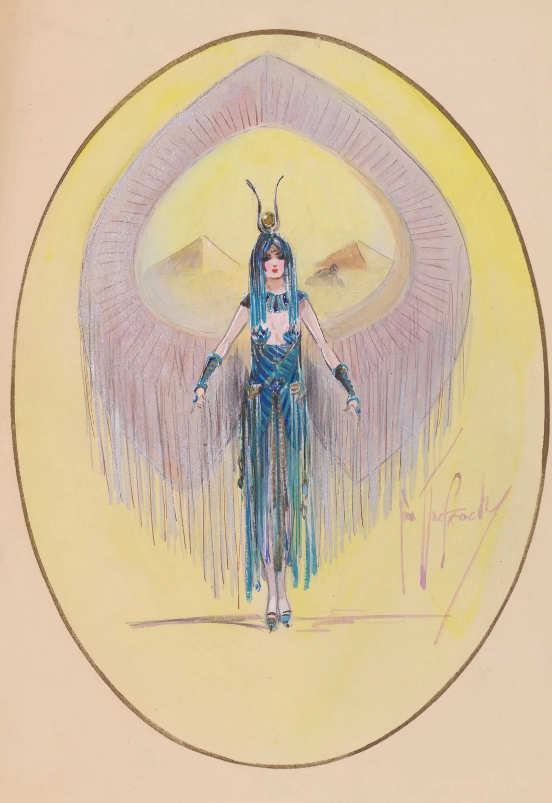 Cora MacGeachy Two Original Costume Designs "The Rose of Algeria" VICTOR HERBERT, изображение 4